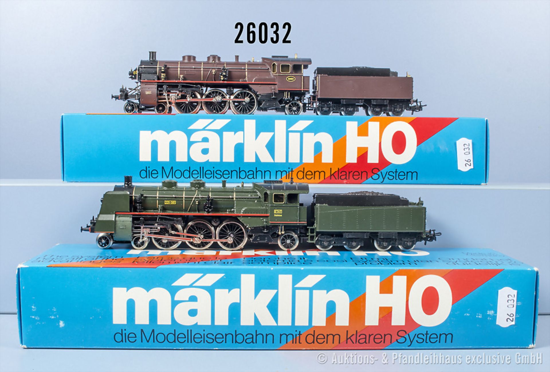 2 Märklin H0 Lokomotiven, dabei 3083 Schlepptenderlok der SNCF, BN 231-981 und 3111 ...