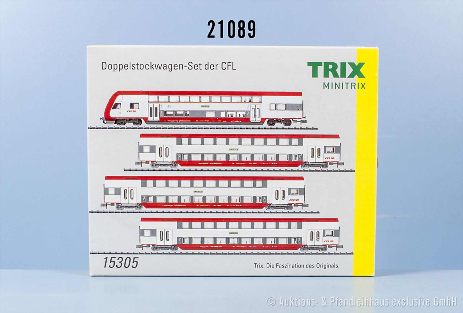 Minitrix Spur N 15305 Doppelstock-Wagenset der CFL, Z 0-1, in ...