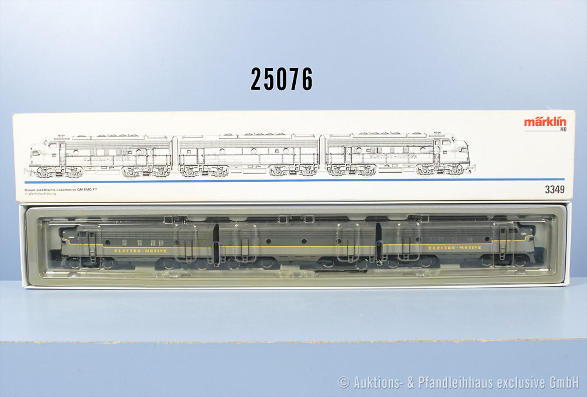 Märklin H0 3349 3-teilige Diesellok der Electro-Motive, BN 701/702, Z 1-2, mit minimalen ...