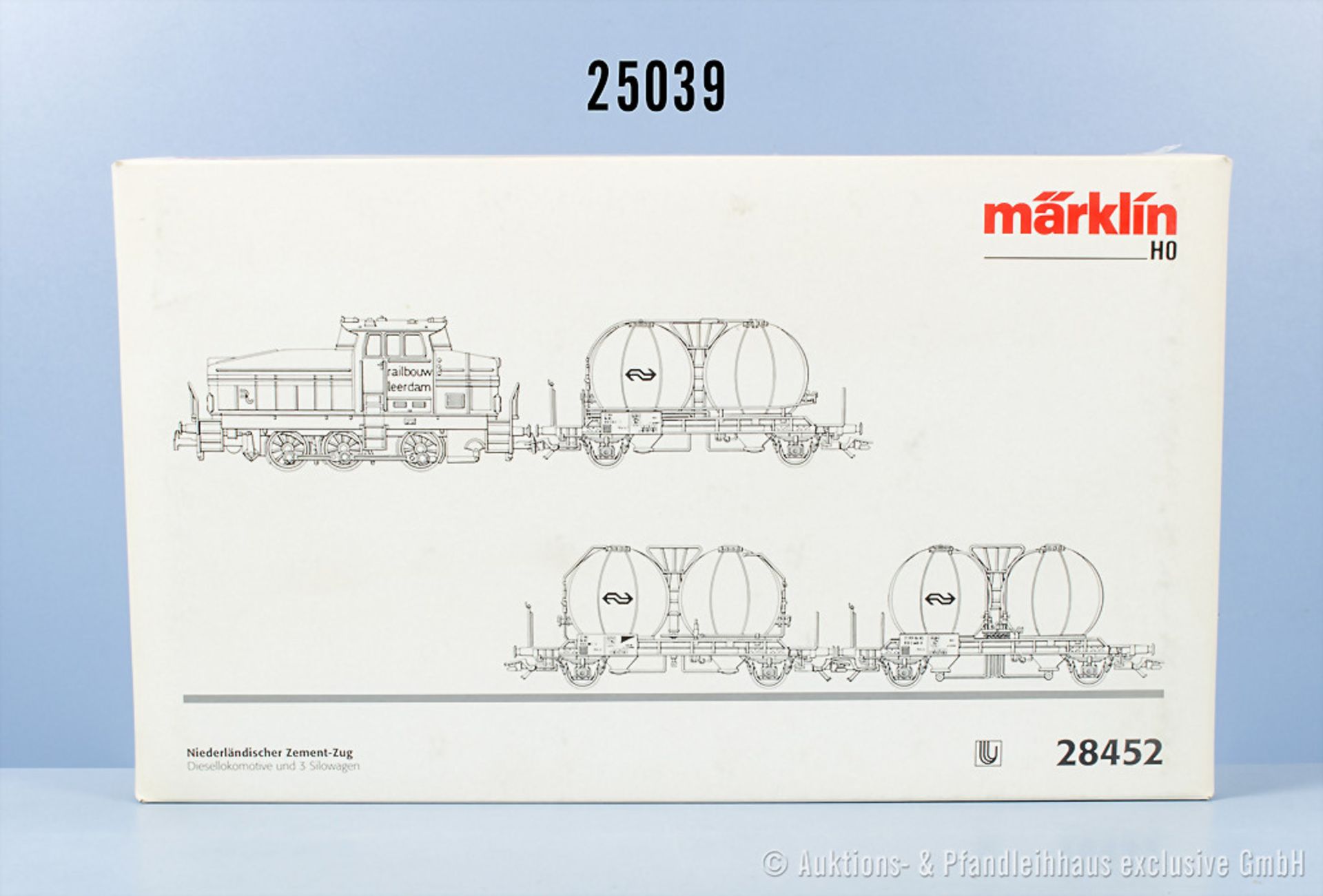Märklin Delta digital H0 28452 Zementzugset, dabei Diesellok DHG 500 der Railbouw ...