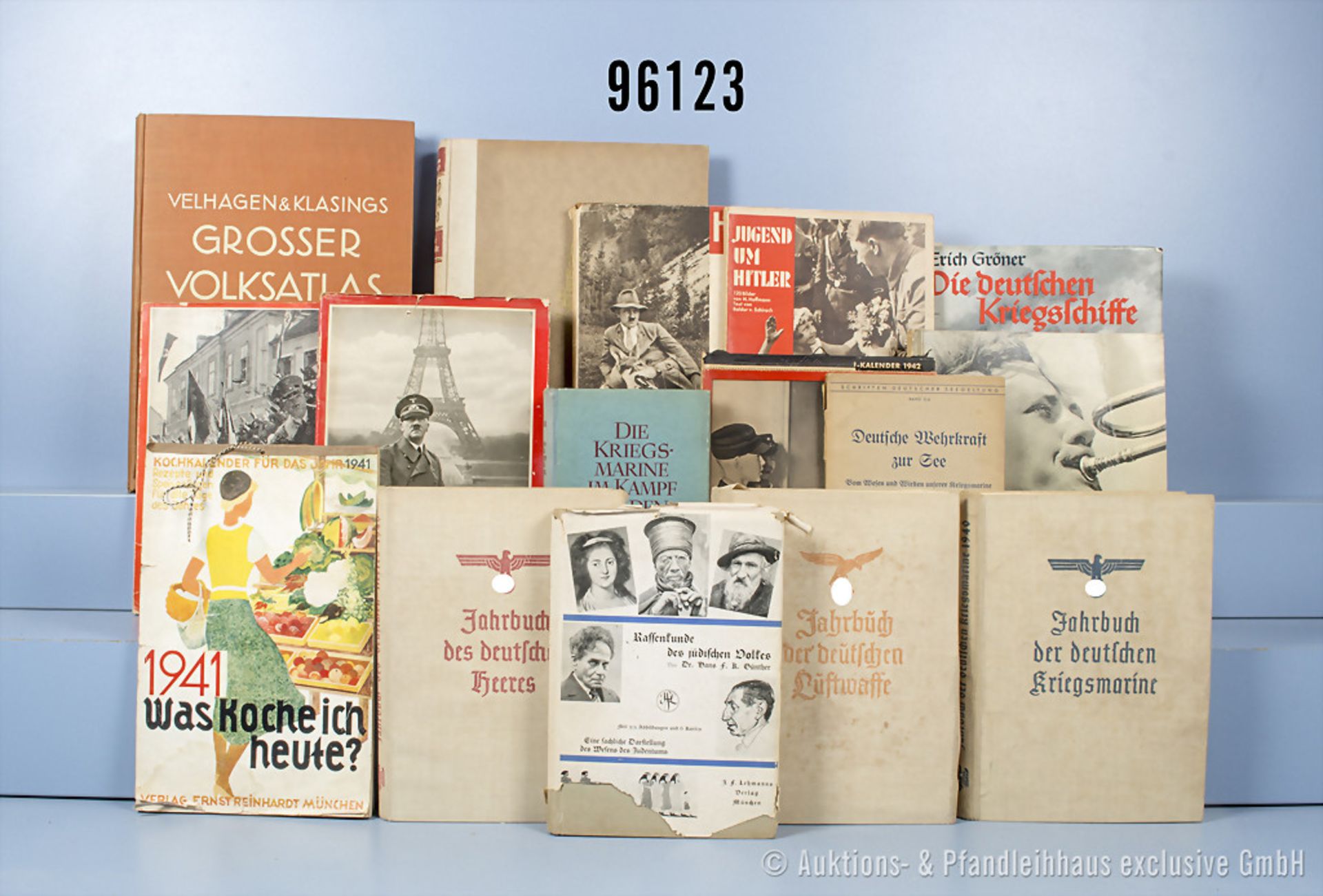 Konv. versch. Bücher überwiegend 3. Reich, 4 Bildbände "Hitler wie ihn keiner kennt", ...