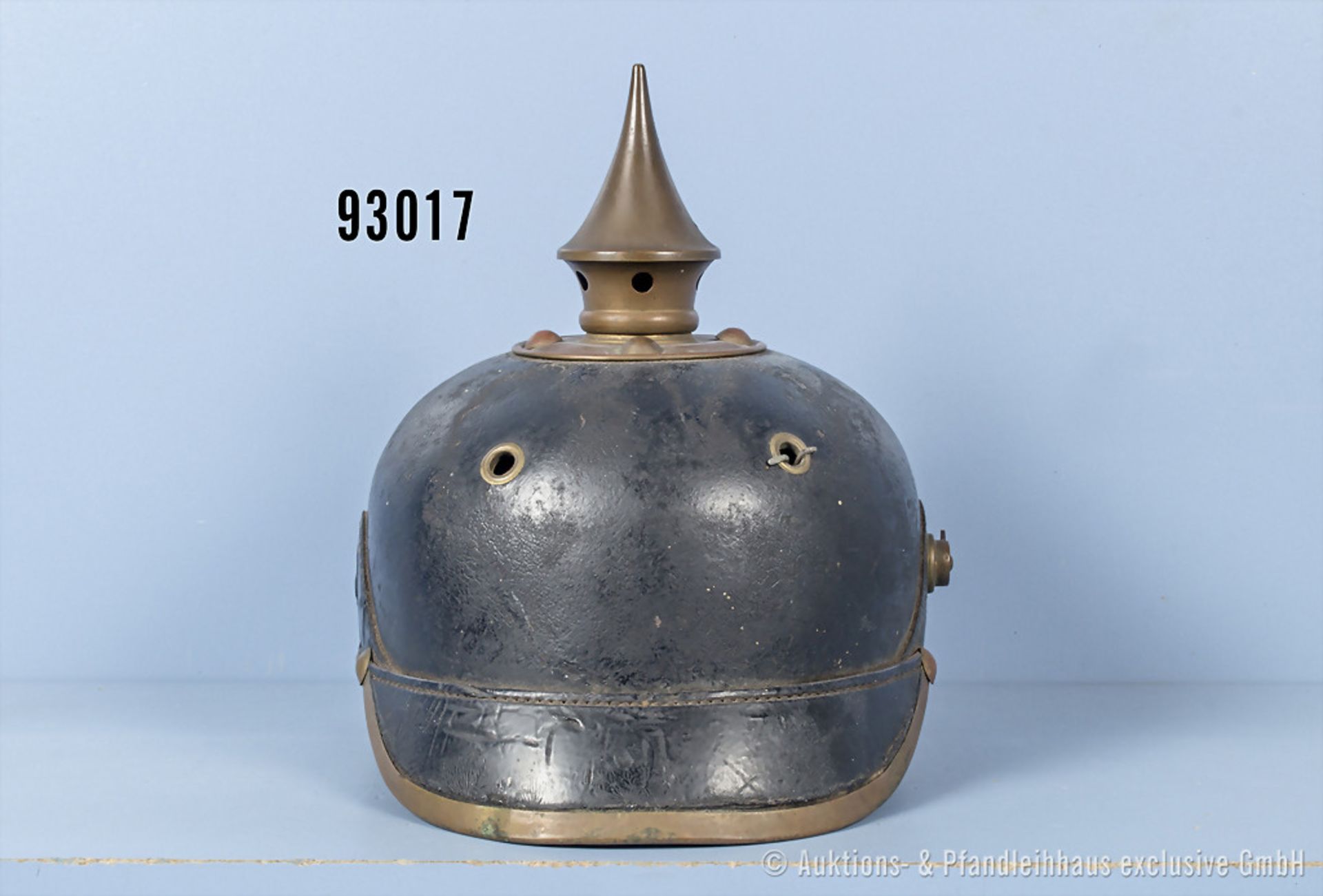 Preußen Pickelhaube für Mannschaften eines Feldwebel in der Maschinengewehrkompanie vom ...