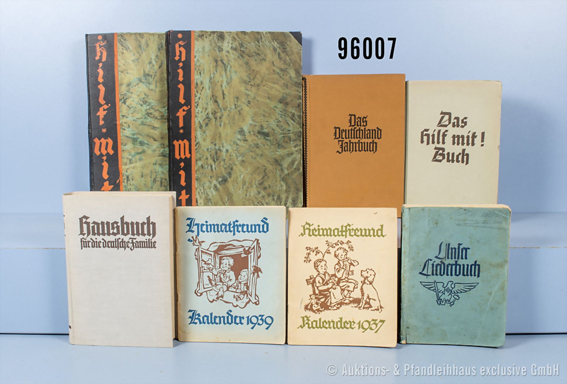 Konv. 6 Bücher und Broschüren, "Das Deutschland Jahrbuch", "Hausbuch für die Deutsche ...