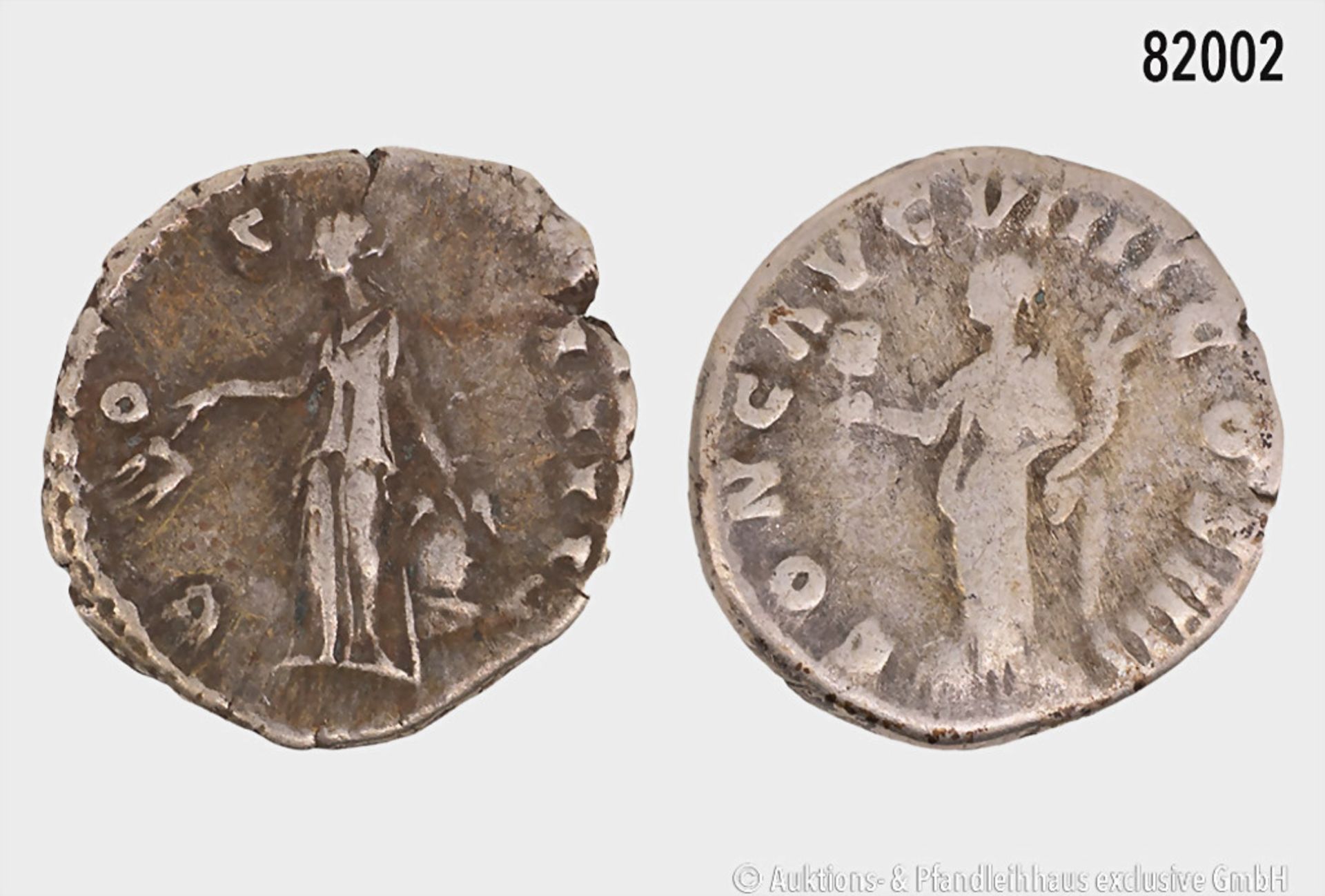 Konv. 2 Denare des Antoninus Pius, sehr schön, aus deutscher ... - Bild 2 aus 2