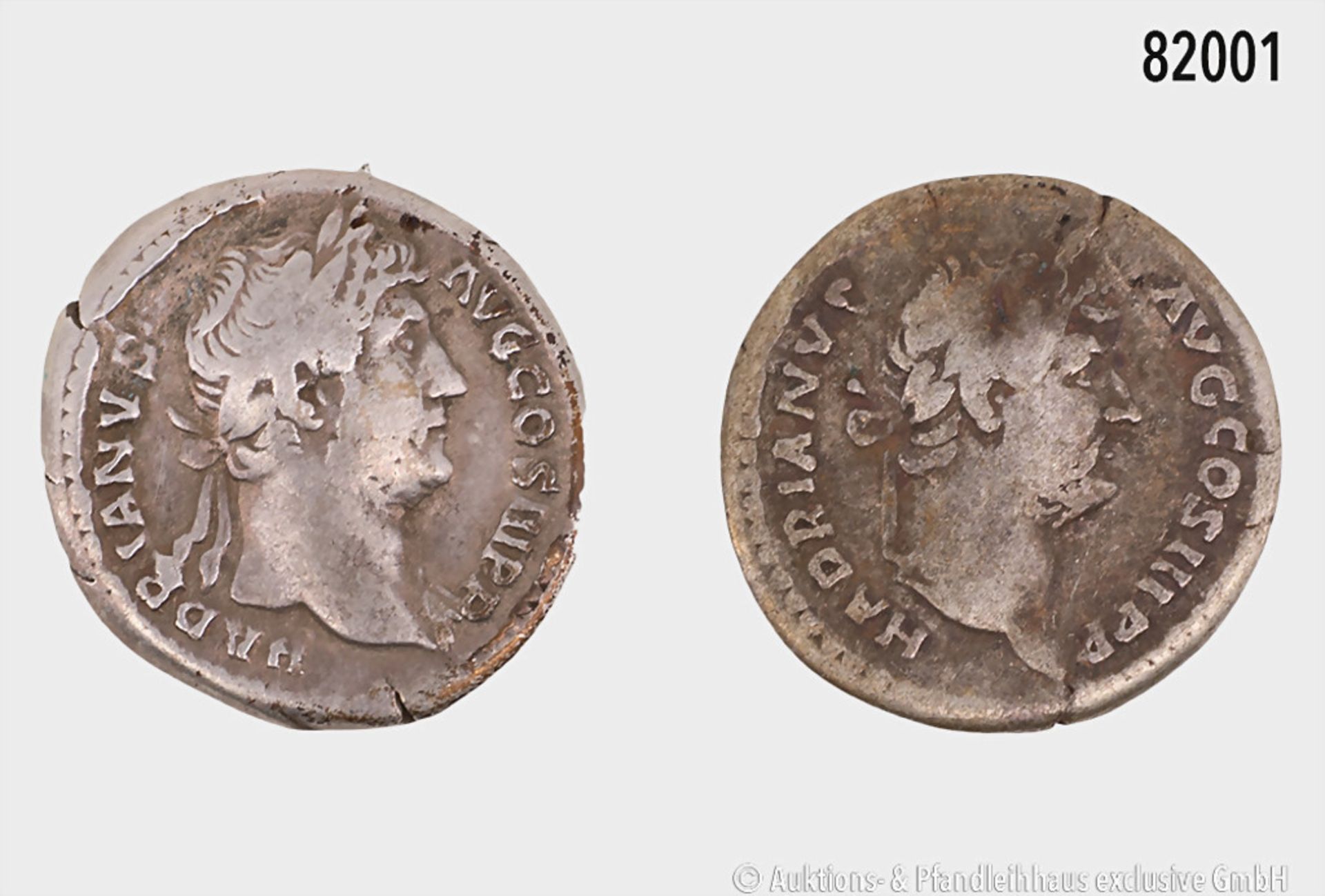 Konv. 2 Denare des Hadrian (117-138), dabei 1 x mit Rs. RESTITVTOR GALLIAE, sehr ...