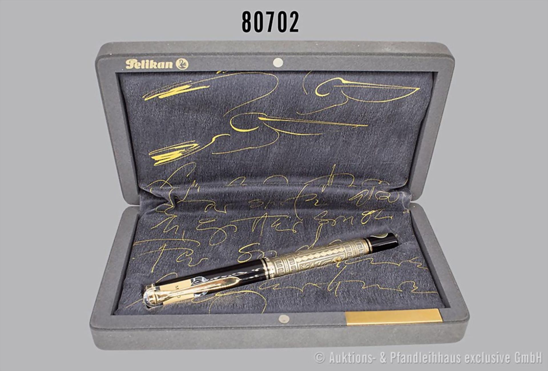 PELIKAN TOLEDO M900 Luxus-Füllfederhalter, Beschlagwerk aus Sterlingsilber, Länge ca. ...