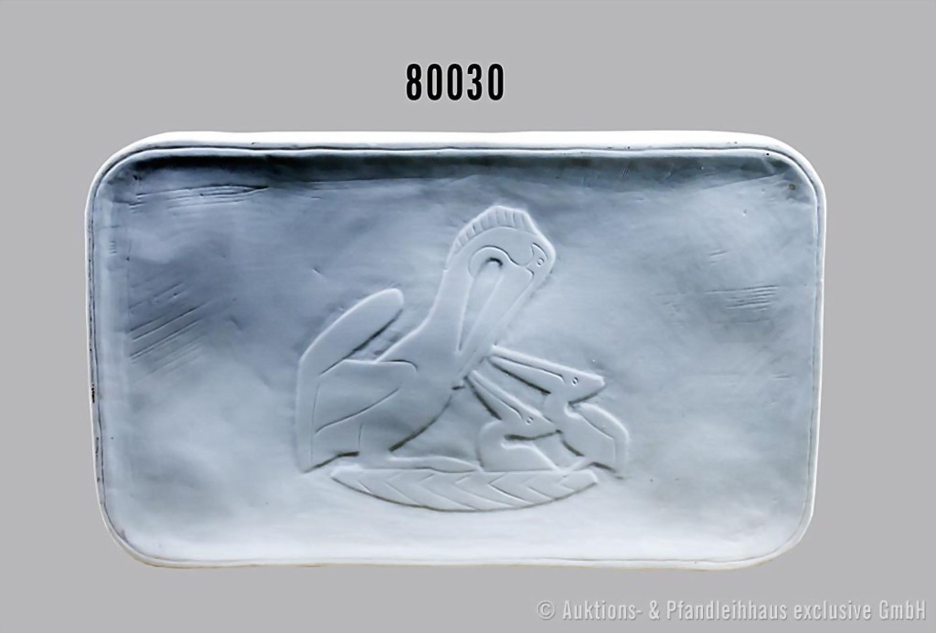 Goebel Porzellanrelief 'Pelikan mit 2 Jungen 1958', Modell PHILIPP HARTH aus dem Jahr ...