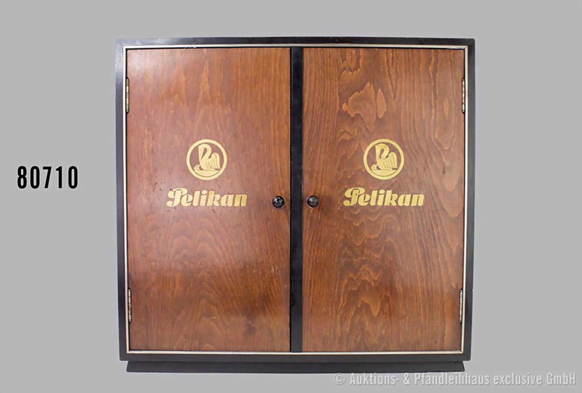 Pelikan Verkaufsschrank, Holzausf., beide Innentüren mit Einteilungen für ...