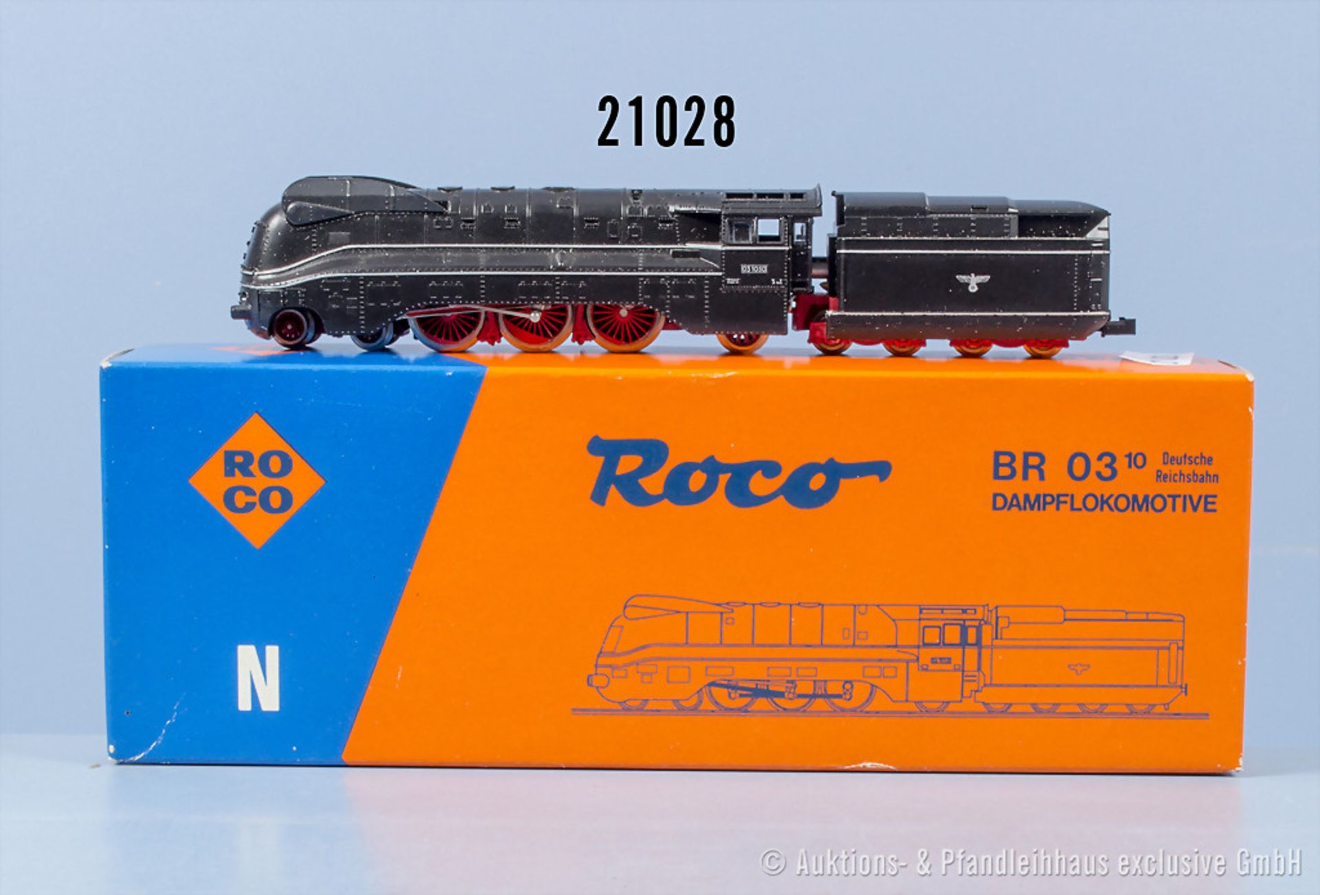 Roco H0 02103 Stromlinien-Schlepptenderlok der DRG, BN 03 1050, Z 1, in ...