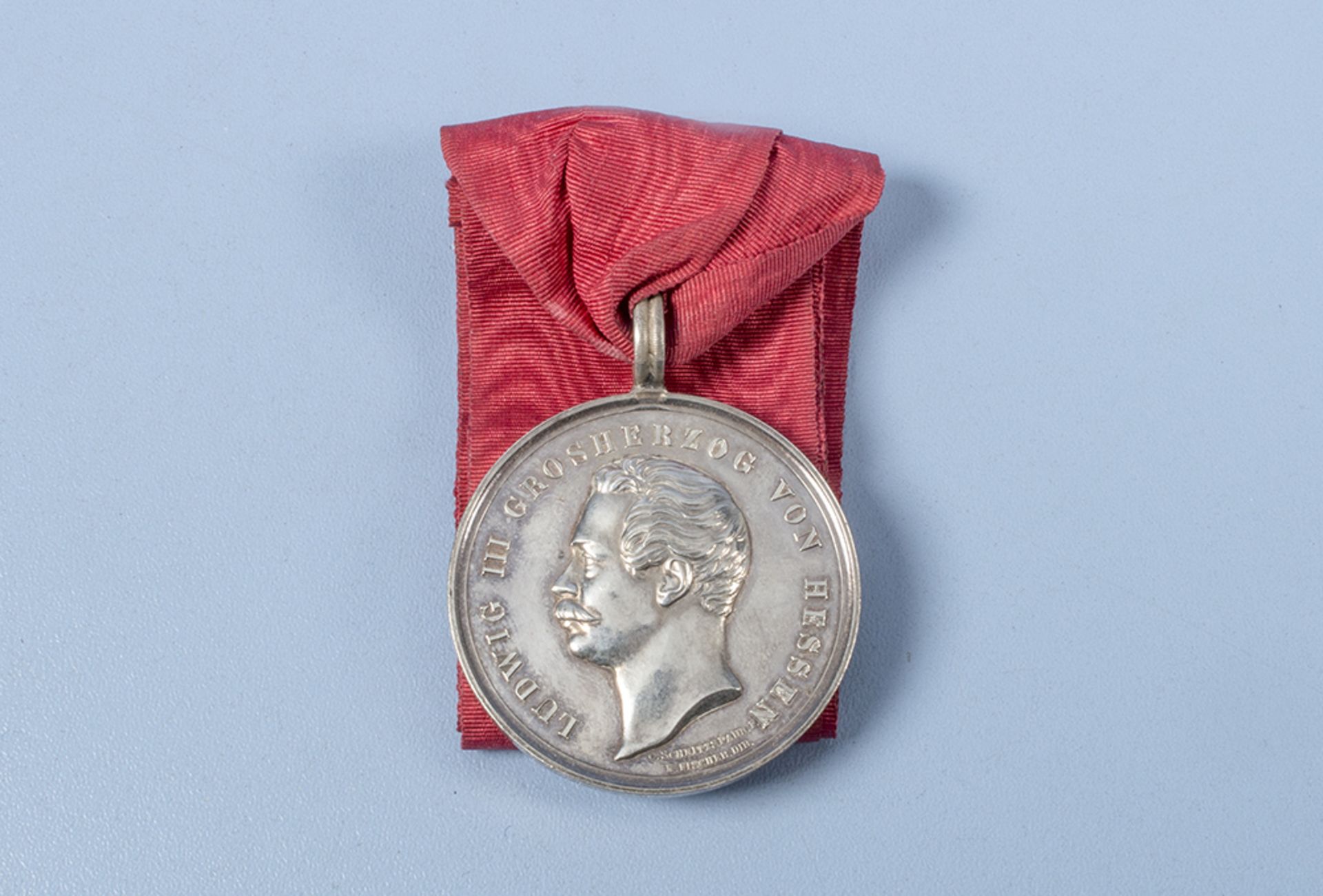 Hessen-Darmstadt Bürgermeister-Medaille mit Bildnis "Ludwig III Großherzog von Hessen", ...