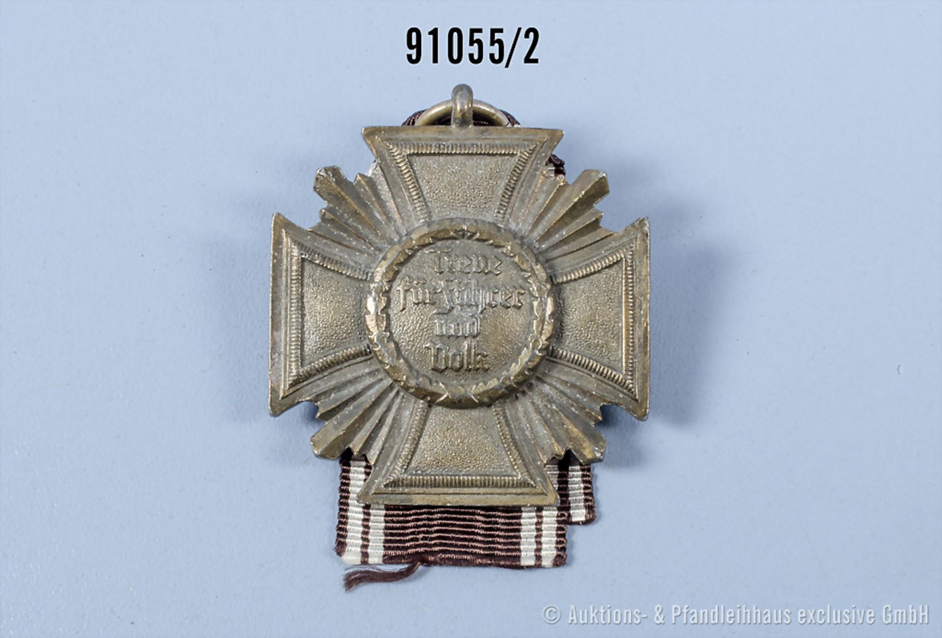 NSDAP-Dienstauszeichnung in Bronze, Zinkausf., guter Zustand mit ... - Bild 2 aus 2