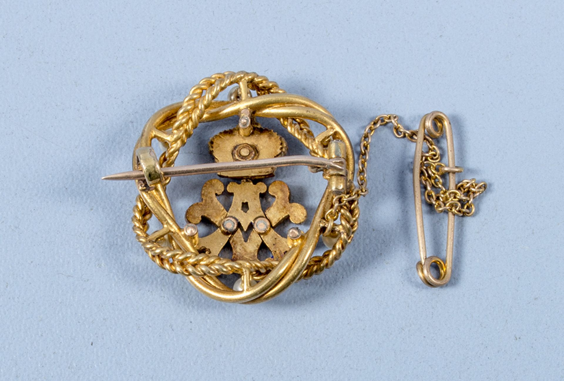 Preußen Geschenkbrosche der Kaiserin Auguste Viktoria, gekröntes Monogram, emailliertes ... - Bild 2 aus 2