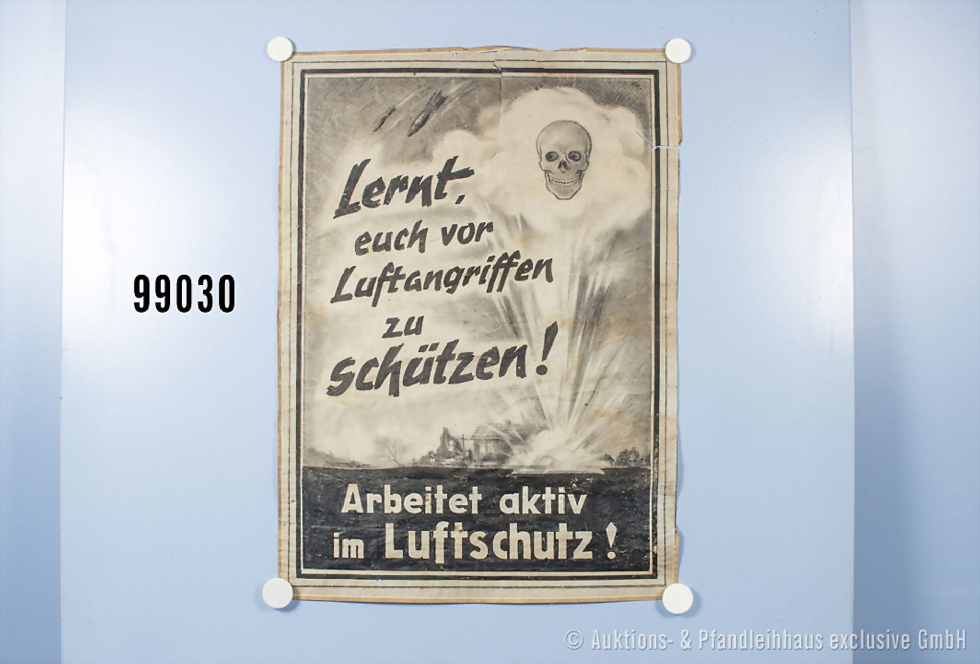 Plakat 3. Reich "Lernt euch vor Luftangriffen zu schützen! Arbeitet aktiv am ...