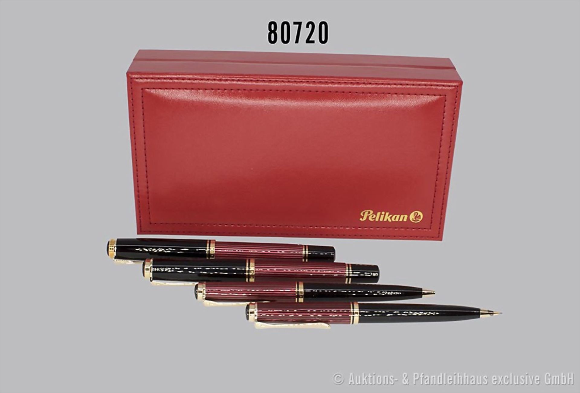 Pelikan Schreibset M 800, 4 Teile, Korpus rot-schwarz, Füllfederhalter, zweifach ...