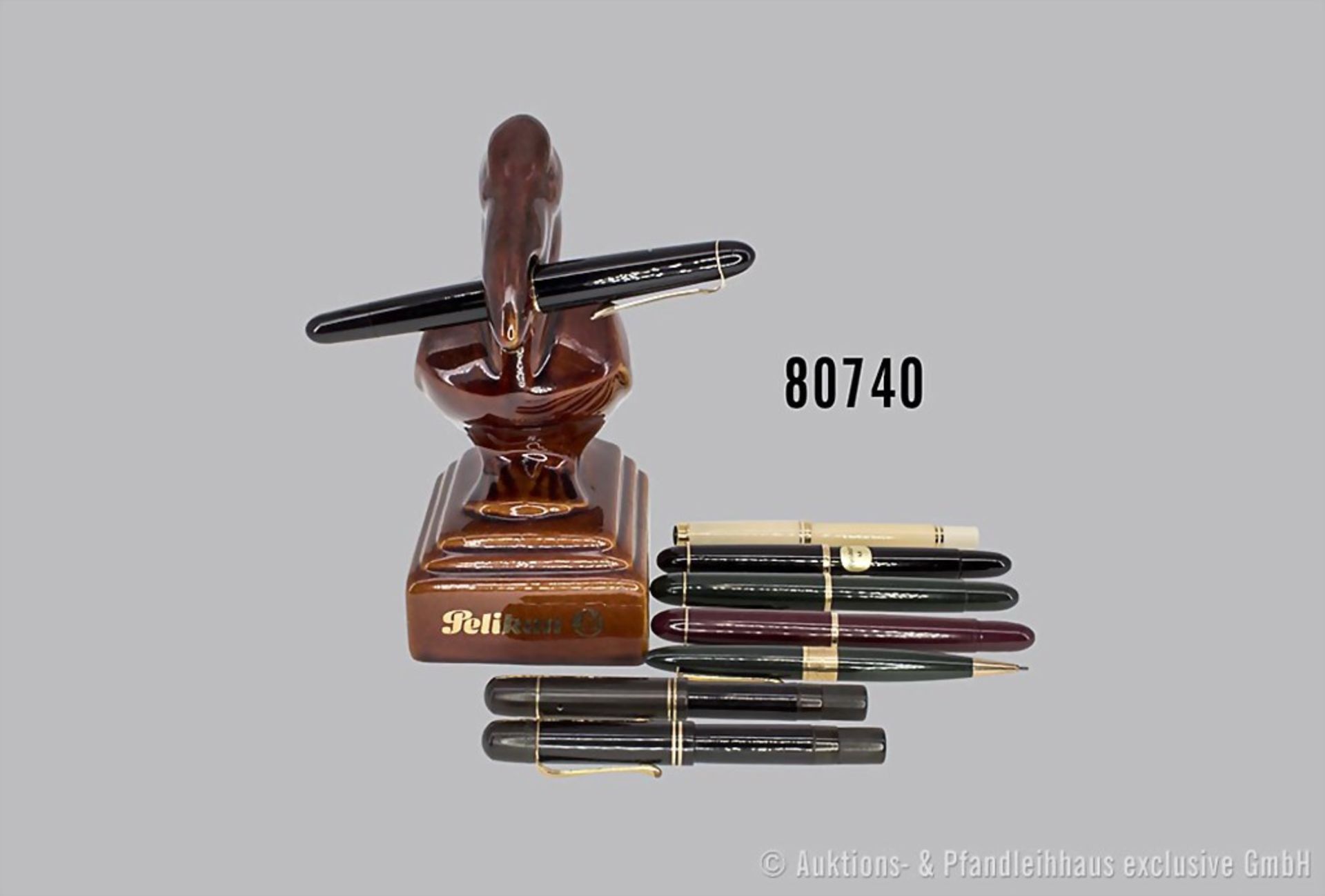 Pelikan 8 Schreibgeräte, unterschiedliche Farben und Ausführungen, 7 Füllfederhalter, 6x ...