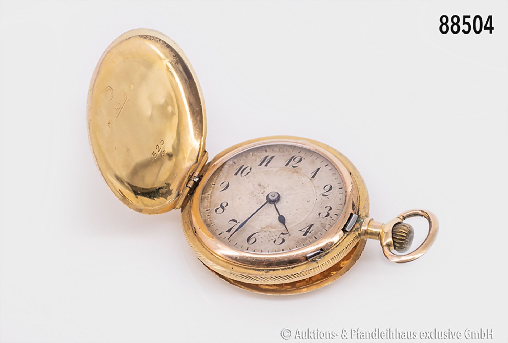 Damentaschenuhr, 3 Deckel in 585 Gelbgold, ca. 1920 Jahre, Deckel etwas locker, 18,8 g ...