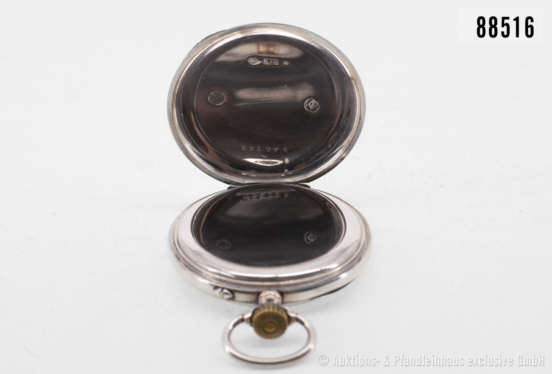 Taschenuhr, IWC, Schaffhausen, 800 Silber, D ca. 51 mm, ca. 91 g Gesamtgewicht, dazu 2 ... - Bild 2 aus 2