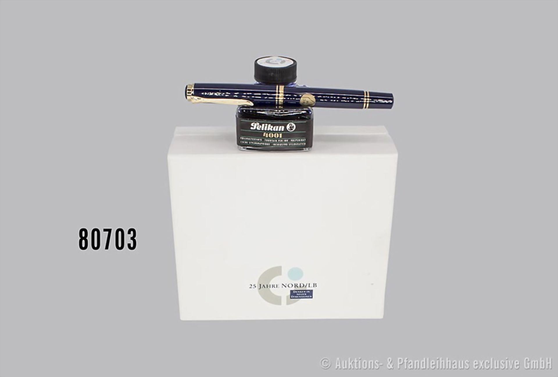 Pelikan Füllfederhalter, Werbegeschenk Modell Souverän M 800 von Pelikan, blauer Korpus, ...