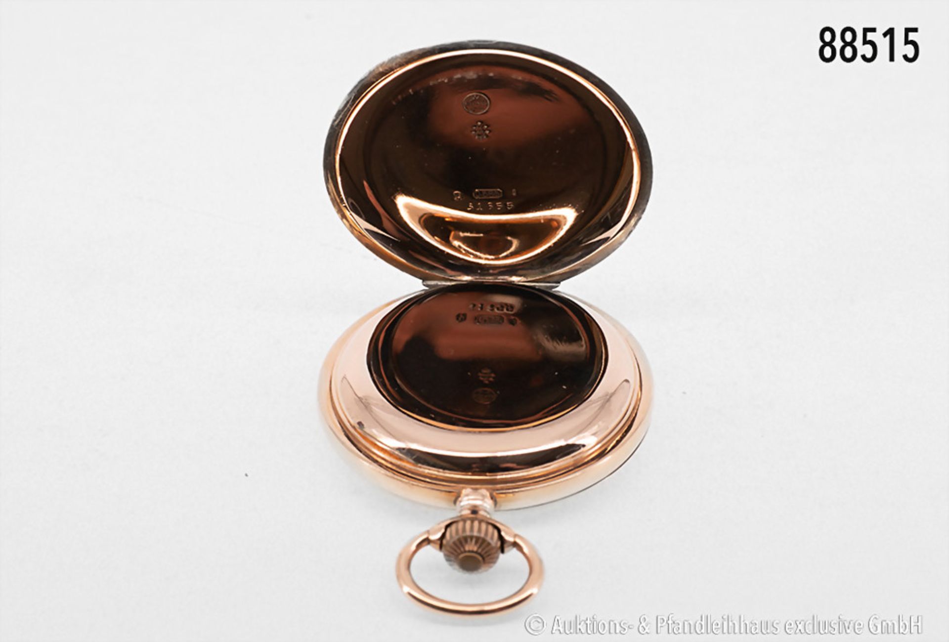 Goldene Taschenuhr, Marke „Union Glocke“, Dürrstein, 3 Deckel 585 Gold, 106 g, D ca. 52 ... - Bild 3 aus 3
