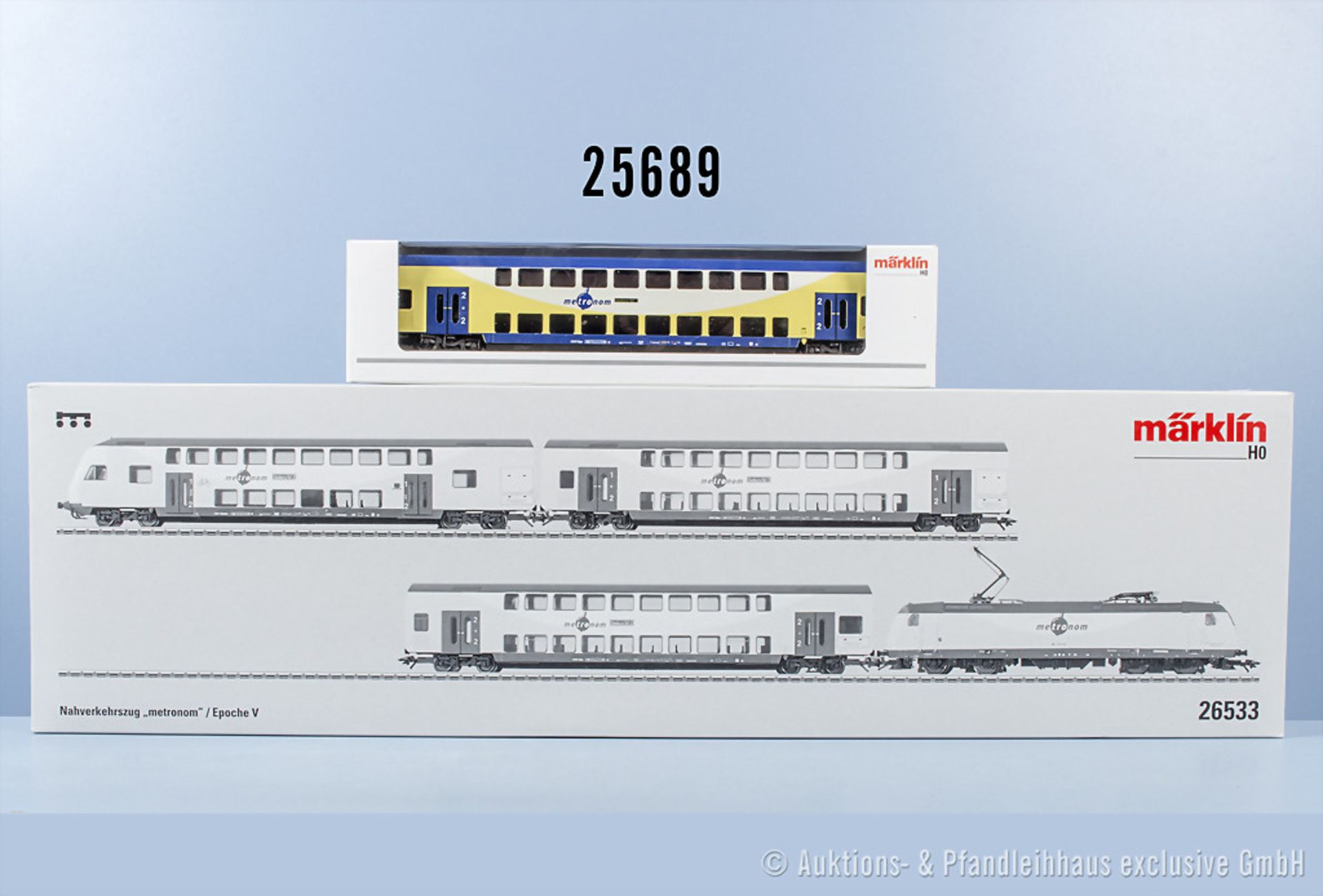 Märklin fx digital H0 26533 Zugset "Metronom" mit E-Lok, BN 146-04 und 3 ...