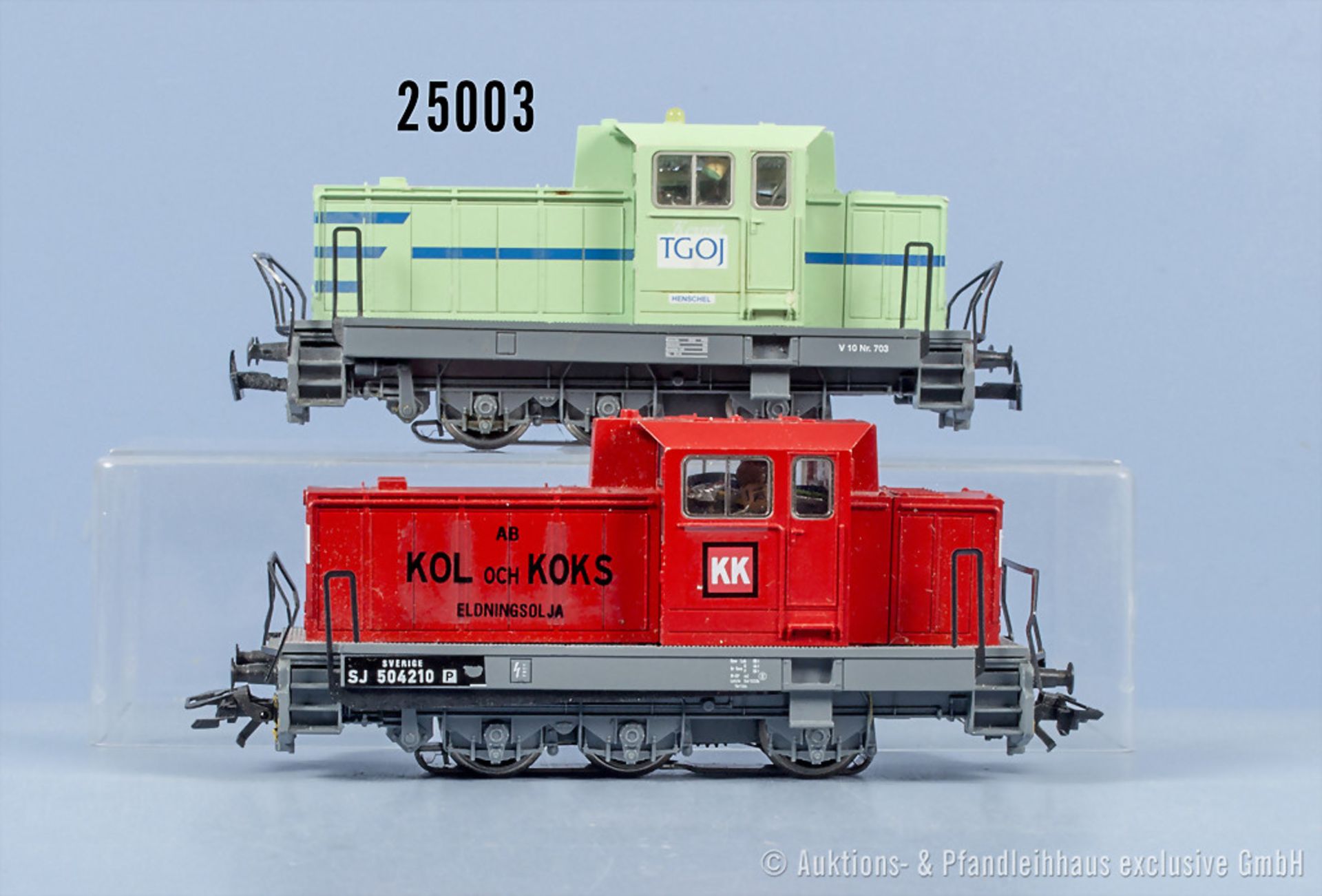 2 Märklin delta digital H0 Dieselloks DHG 700 C, dabei SJ BN 54210 und der TGOJ, BN 703, ...