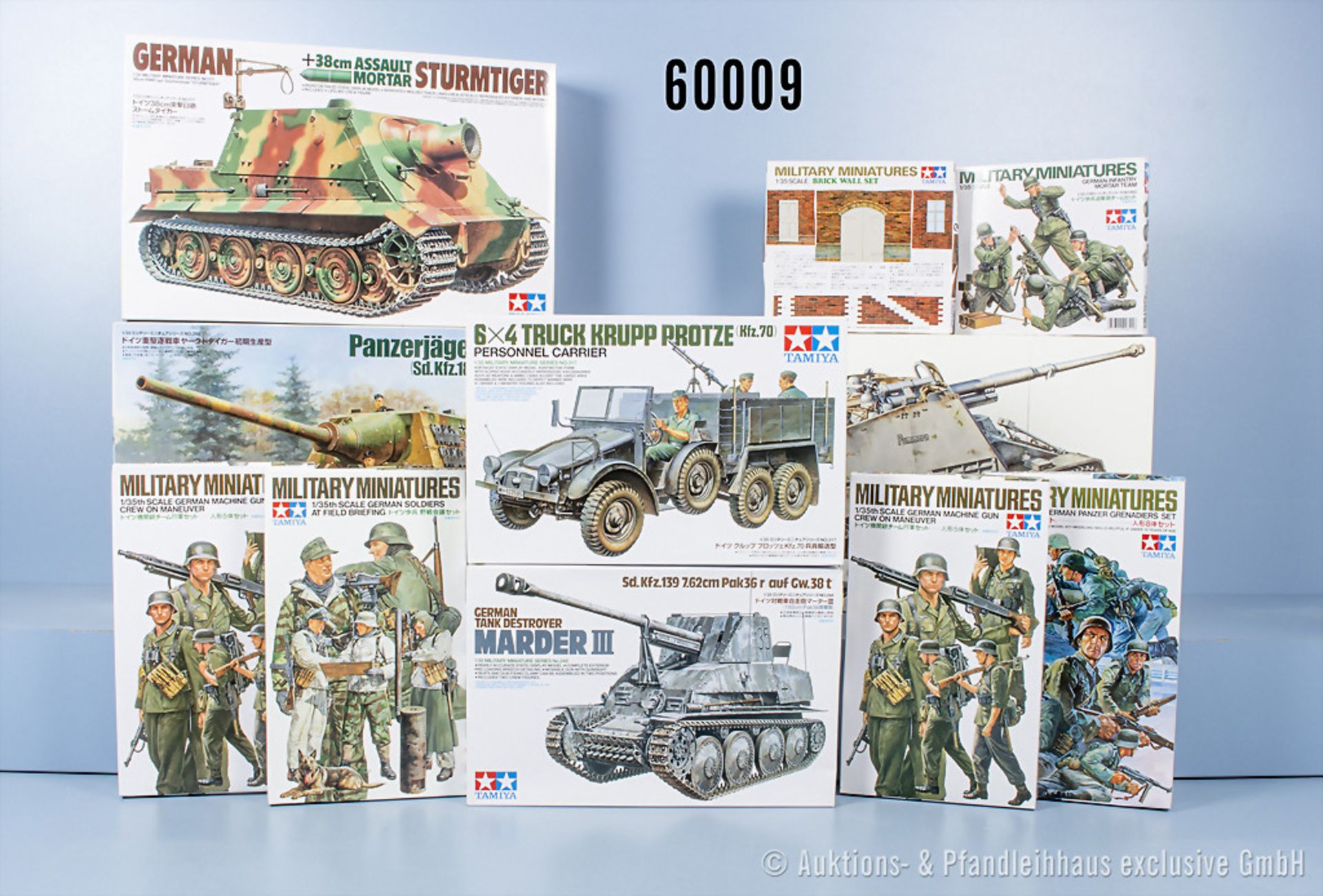 10 Tamiya Modellbausätze dabei 177 Sturmtiger, 335 Nashorn, 295 Panzerjäger "Jagdtiger", ...