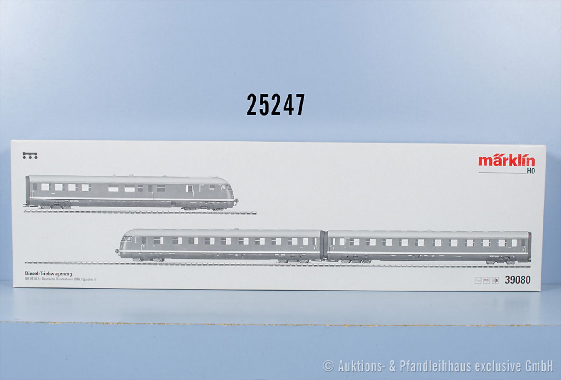 Märklin mfx digital H0 39080 3-teiliger Diesel-triebzug der DB, BN VT 08 502, Z 1 in ...