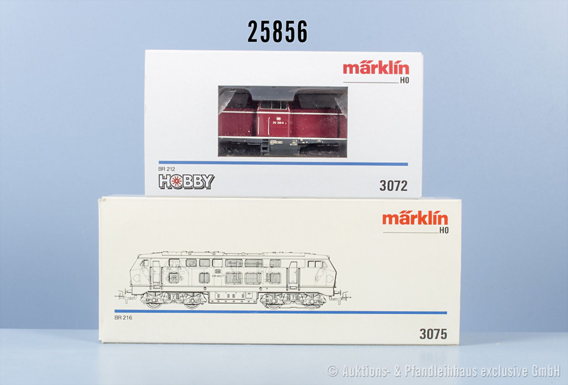 2 märklin H0 Lokomotiven, dabei 3072 Typ 3 Diesellok der DB, BN 212 258-8 und 3075 Typ 2 ...