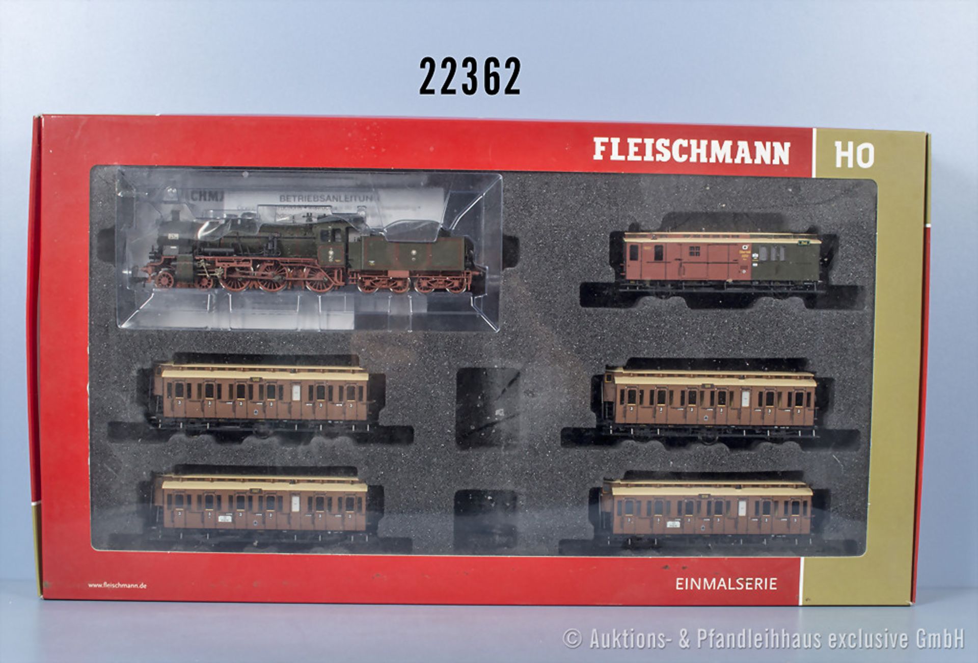 Fleischmann H0 481571 Personenzugset, dabei Schlepptenderlok der KPEV, BN 2436, 4 ...