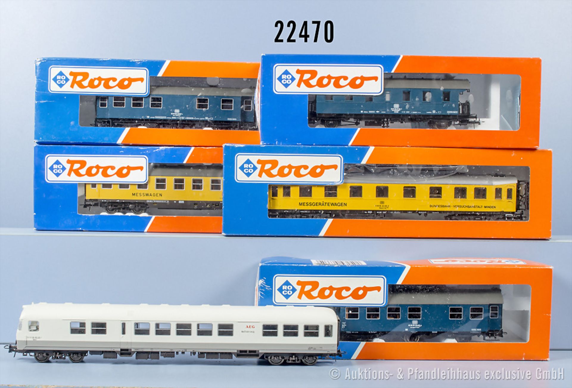 Roco H0 Bauzug, dabei 3 Messwagen und 3 Bauzugwagen, Z 1-2, 5 x in ...