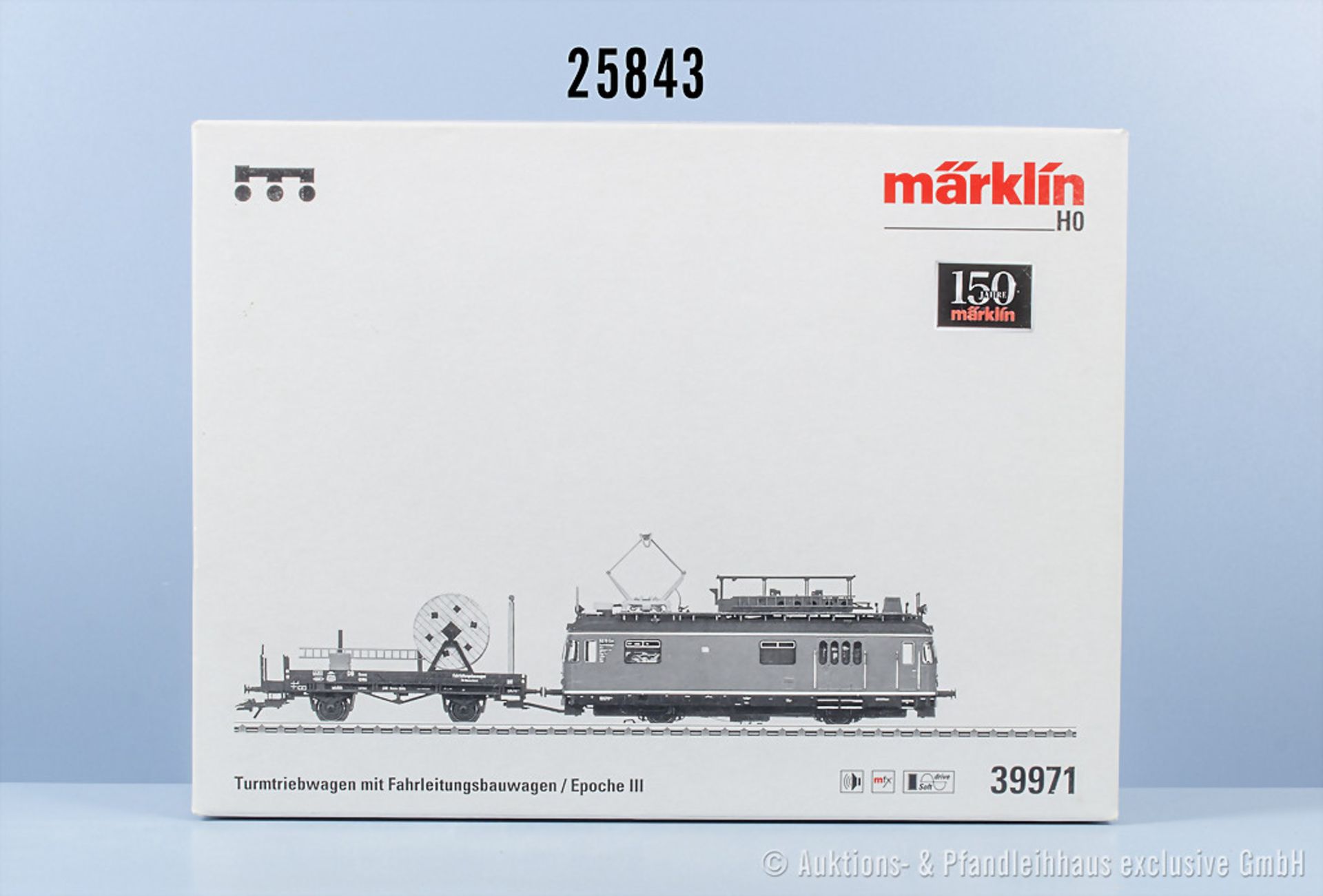 Märklin mfx digital H0 39971 Turmtriebwagen der DB, BN 62 19 und 1 fahrleitungsbauwagen, ...