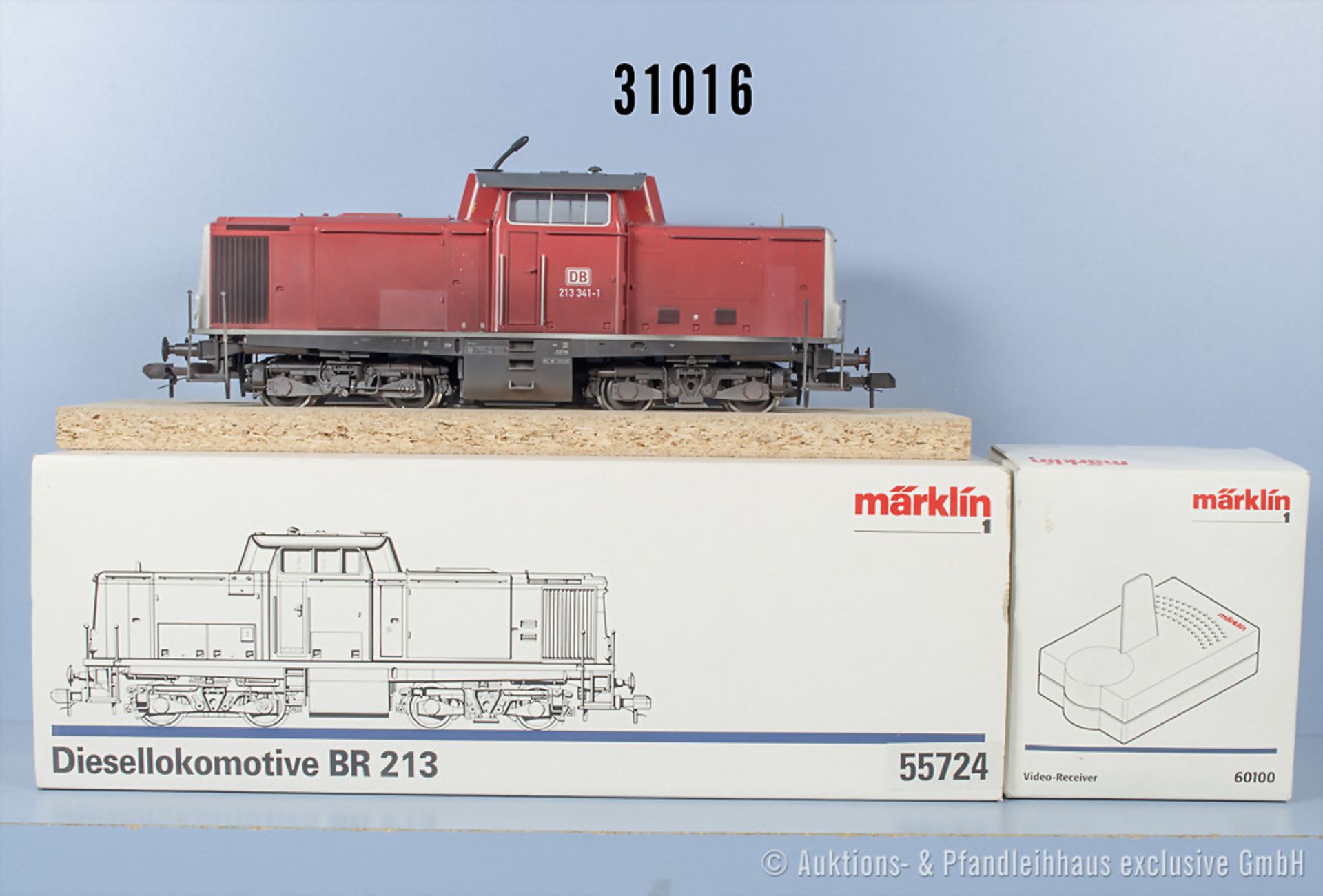 Märklin Profi 1 55724 Diesellok der DB, BN 213 341-1, mit Videokamera und 60100 ...