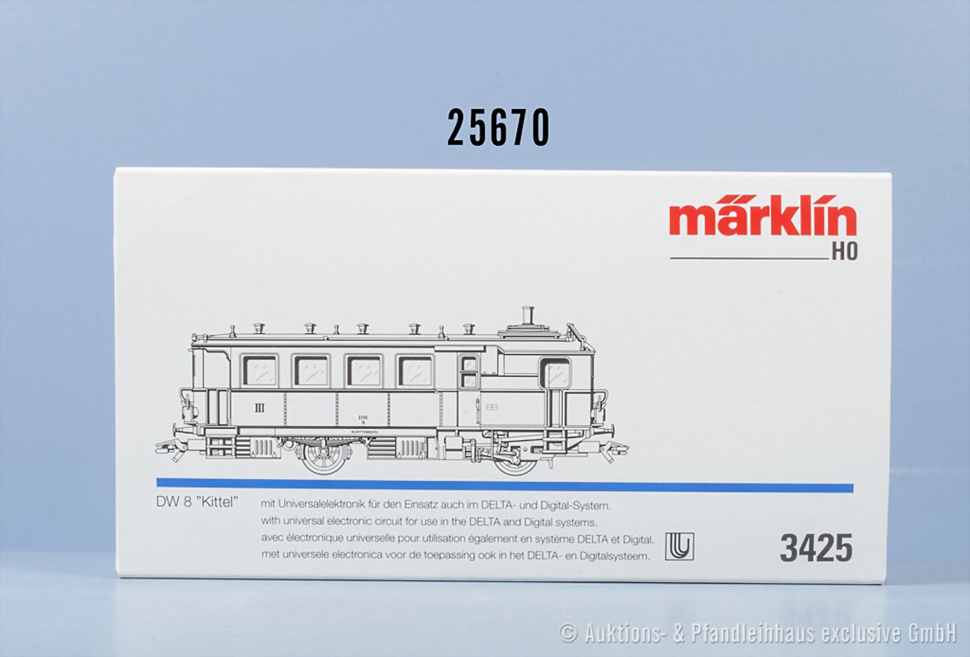 Märklin Delta digital H0 3425 Typ 2 Dampftriebwagen Kittel der K.W.St.E., BN 8, Z 0-1, ...