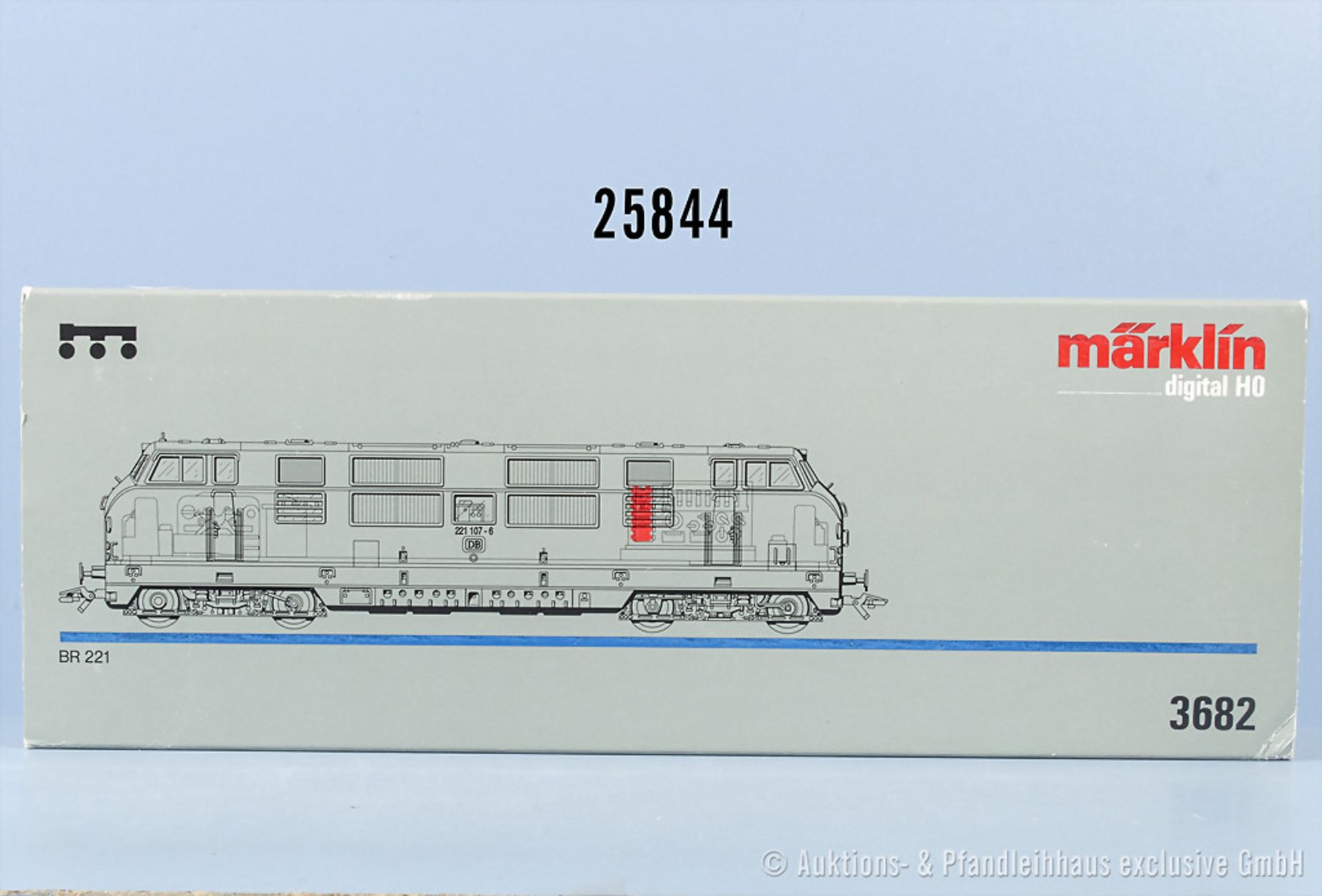 Märklin digital H0 3682 Typ 1 Diesellok der DB, BN 221 107-6, Z 1 in OVP, Schleifer ...