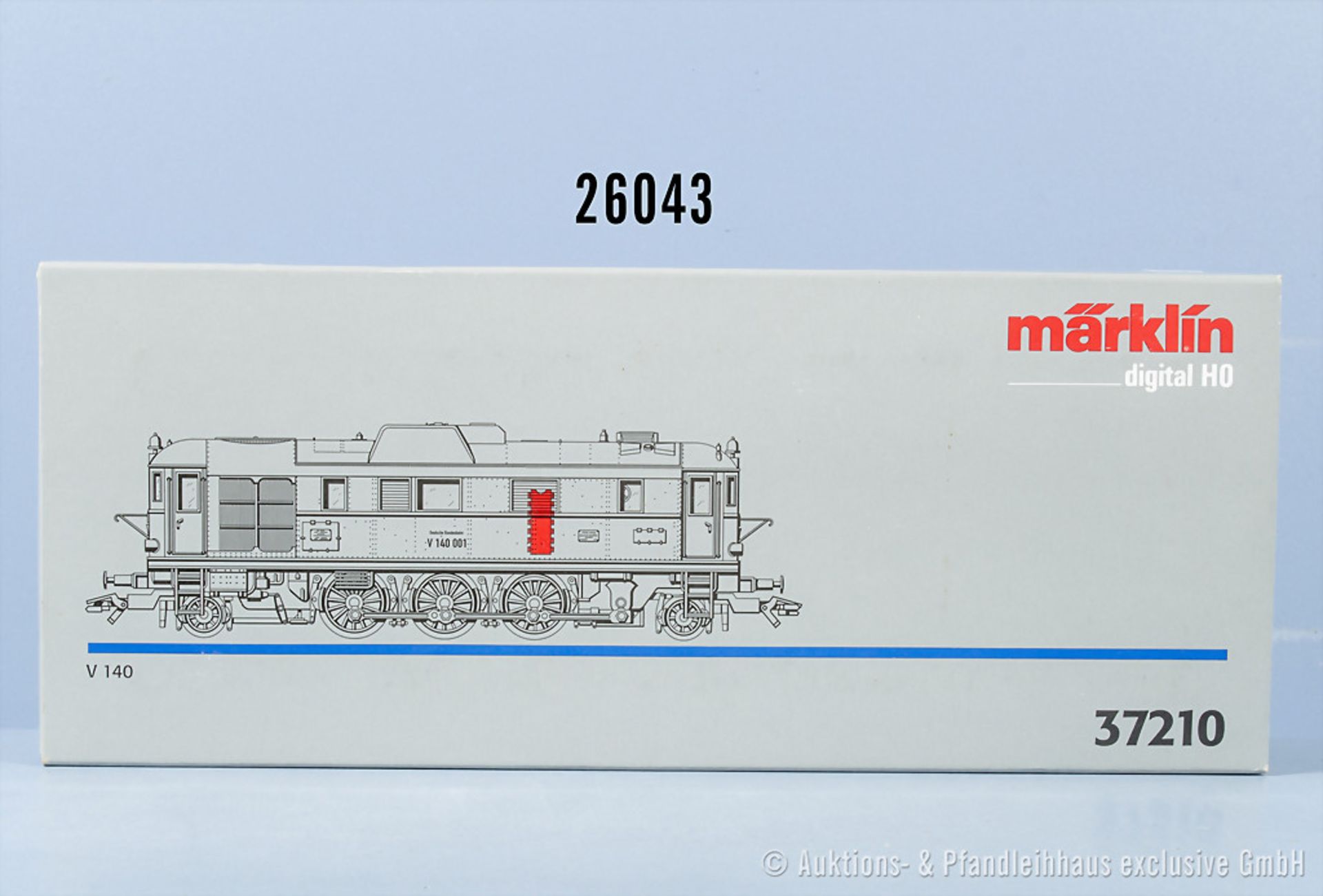 Märklin digital H0 37210 Diesellok der DB, BN V140 001, Z 0-1, in OVP, Inlet ...