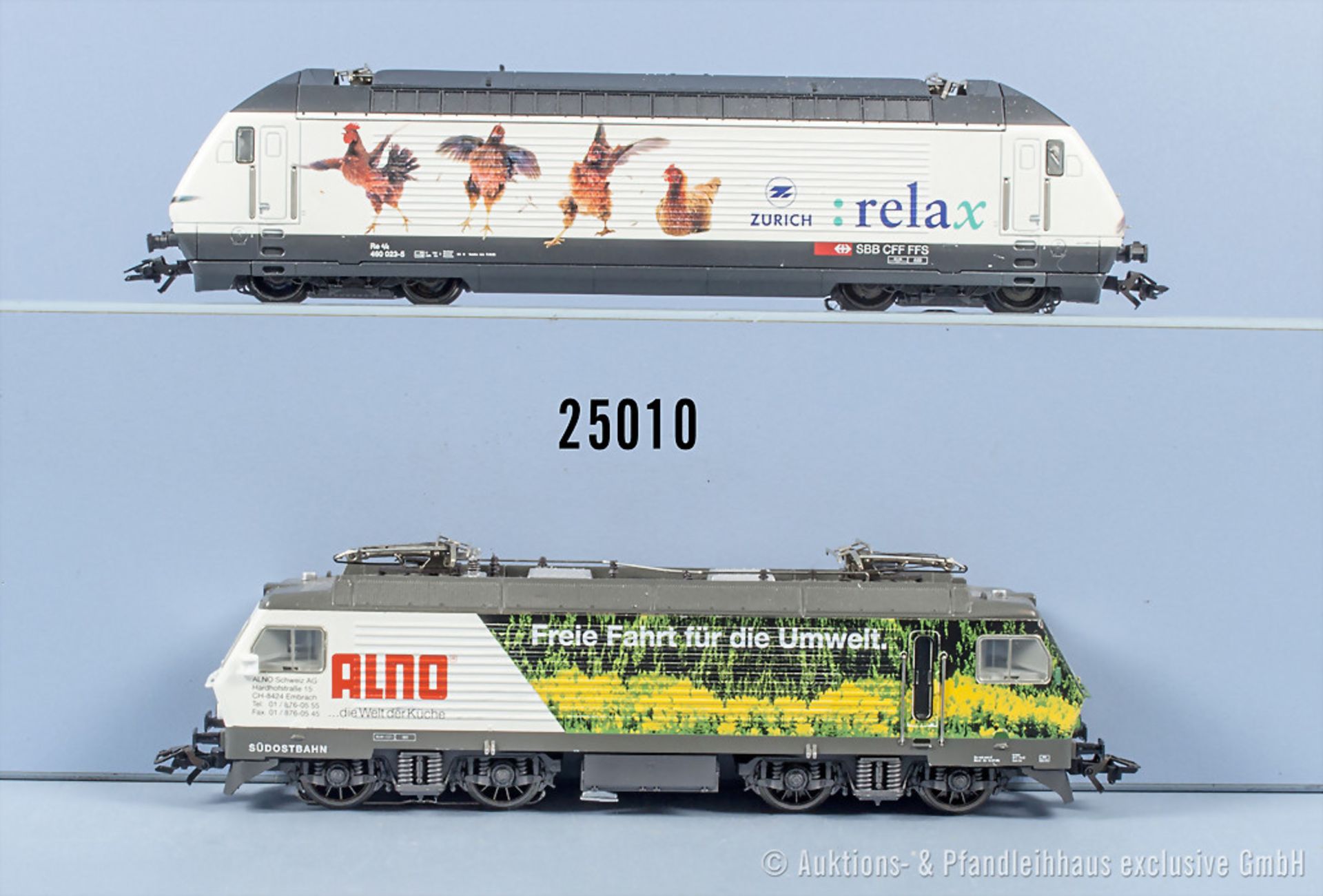 2 Märklin delta digital H0 lokomotiven, dabei 34304 E-Lok der SOB, BN 446 445-9, 2 ...