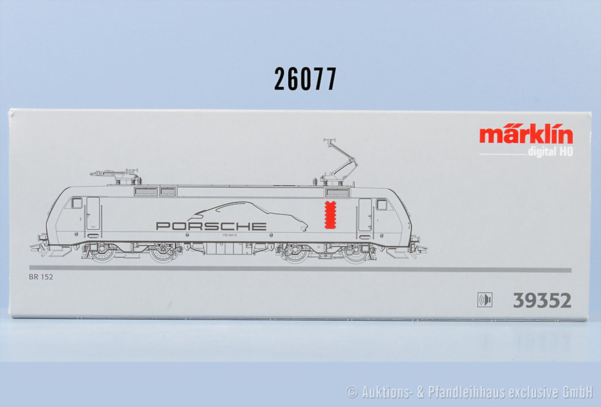 Märklin fx digital H0 39352 E-Lok der DB, BN 152 041-0 im Porsche Design, Z 0-1, in ...