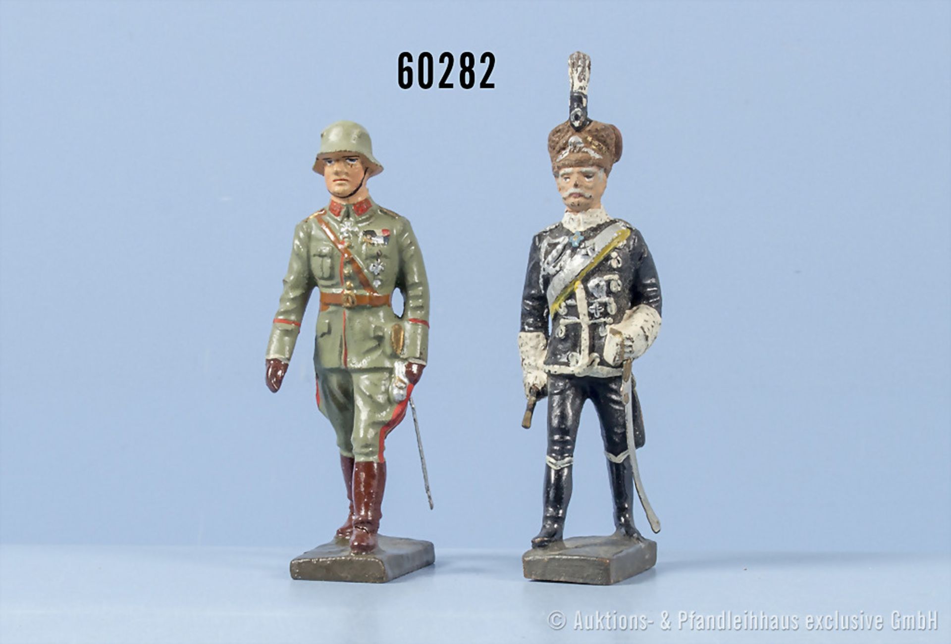 2 Lineol Persönlichkeiten, von Mackensen und von Blomberg, Masse, 7 cm, Z 1, ...
