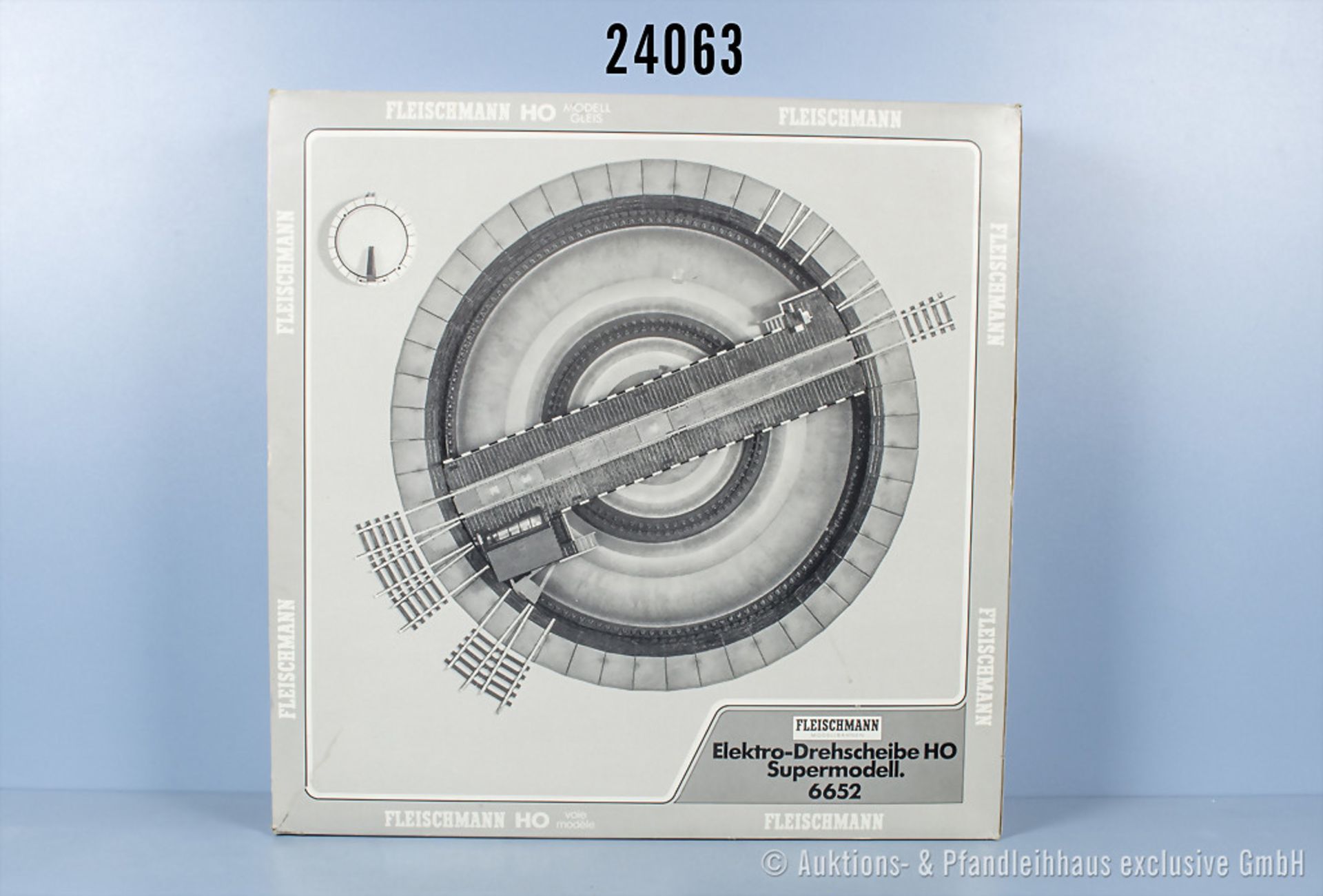 Fleischmann H0 6652 elektr. Drehscheibe mit 6 Abgängen und Spezialstellpult, Z 0-1, in ...