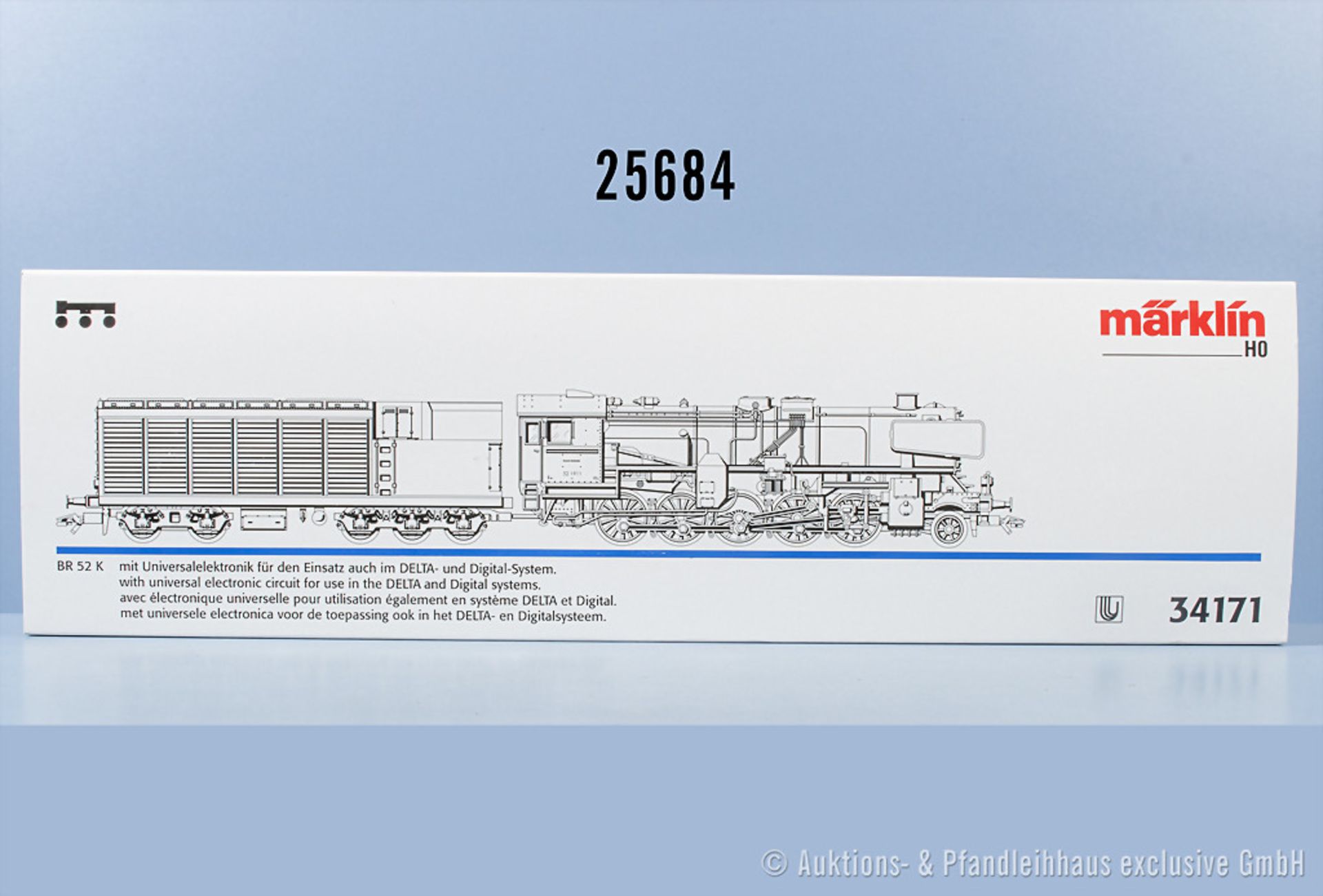 Märklin Delta digital H0 34171 Schlepptenderlok der DB, BN 52 1911, Z 1, in ...