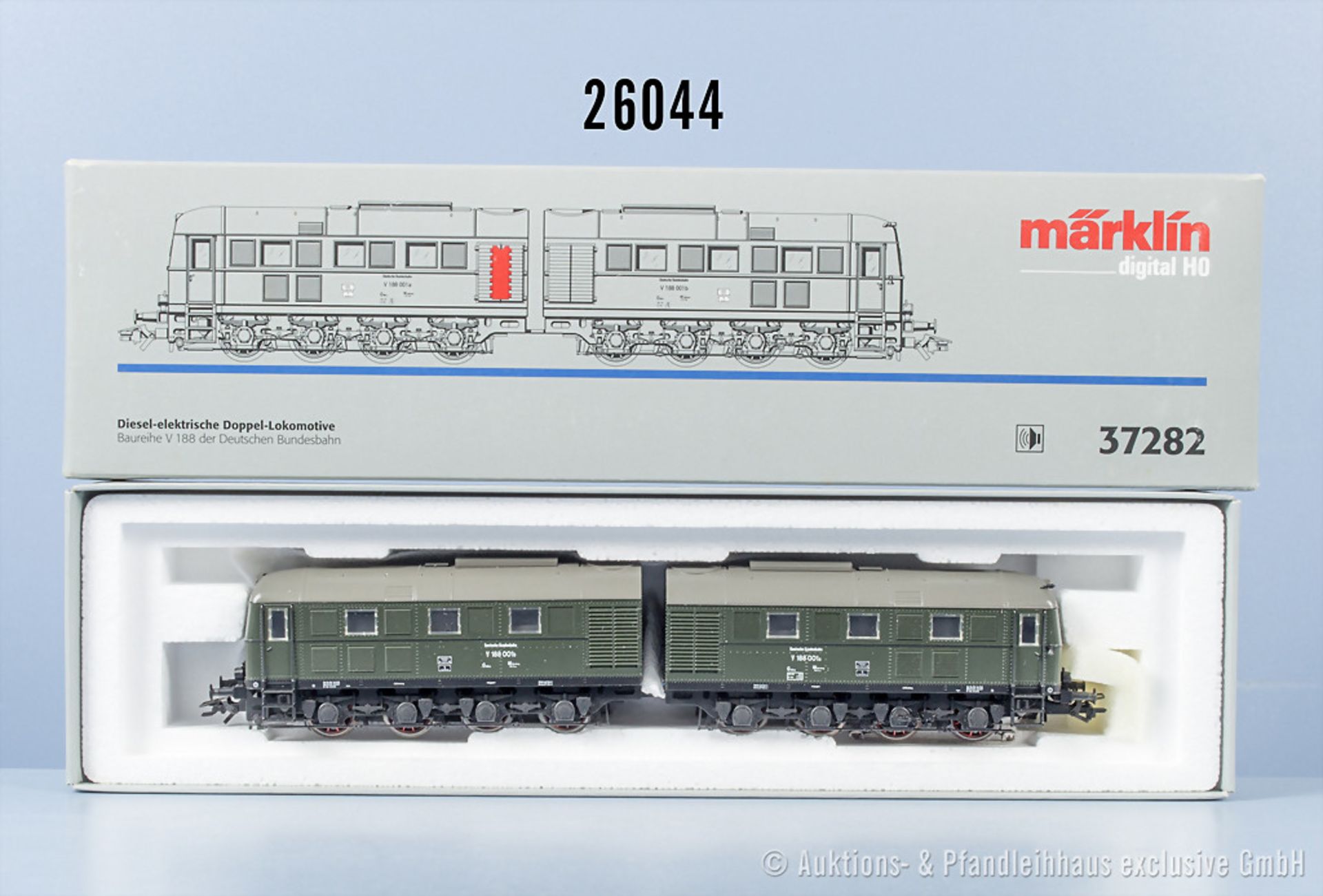 Märklin digital H0 37282 Doppeldiesellok der DB, BN V188 001, Z 1, in ...