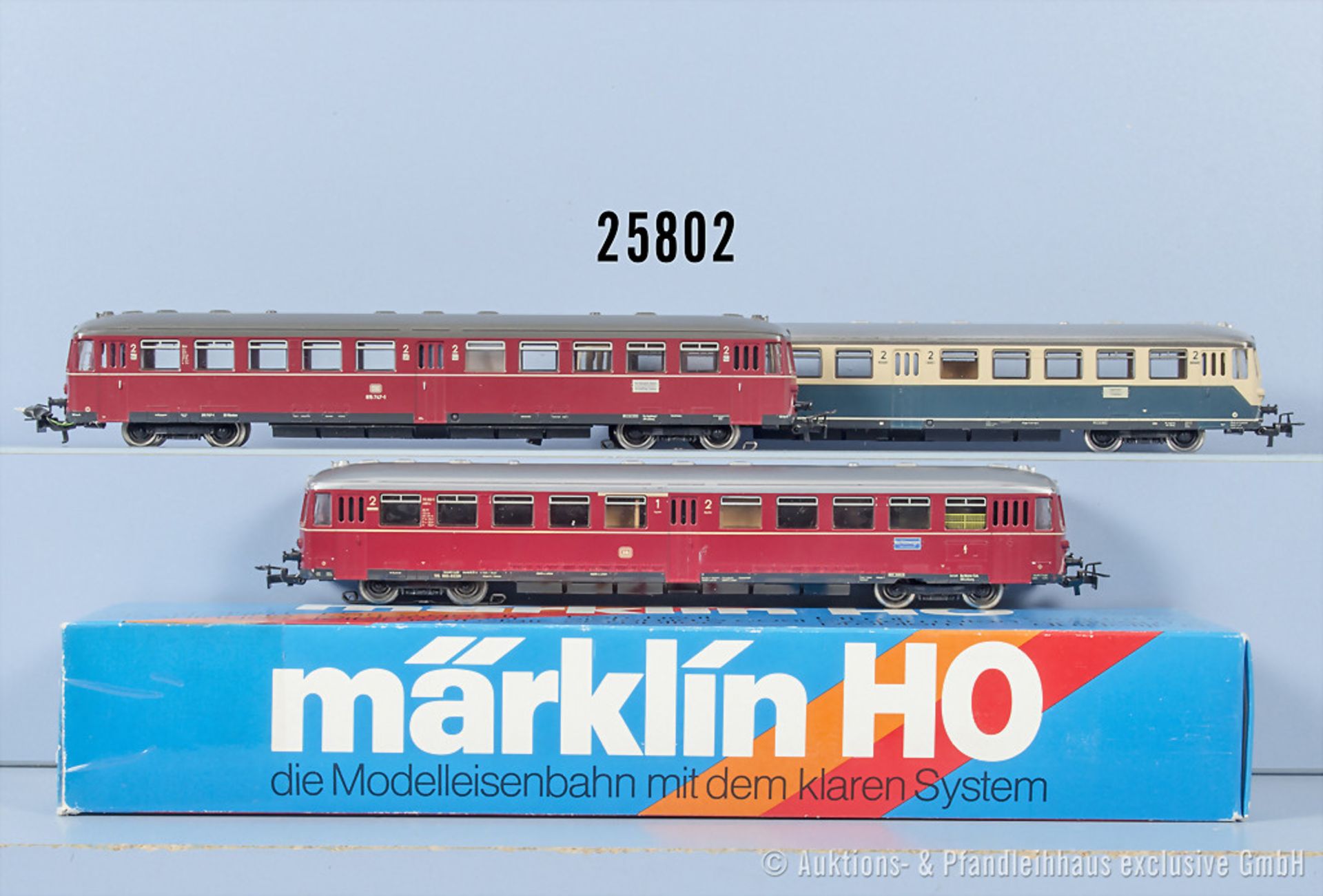 Märklin H0 3028 Akkutriebwagen der DB mit 2 Steuerwagen, BN 515 660-9, n.A.d.E. auf ...