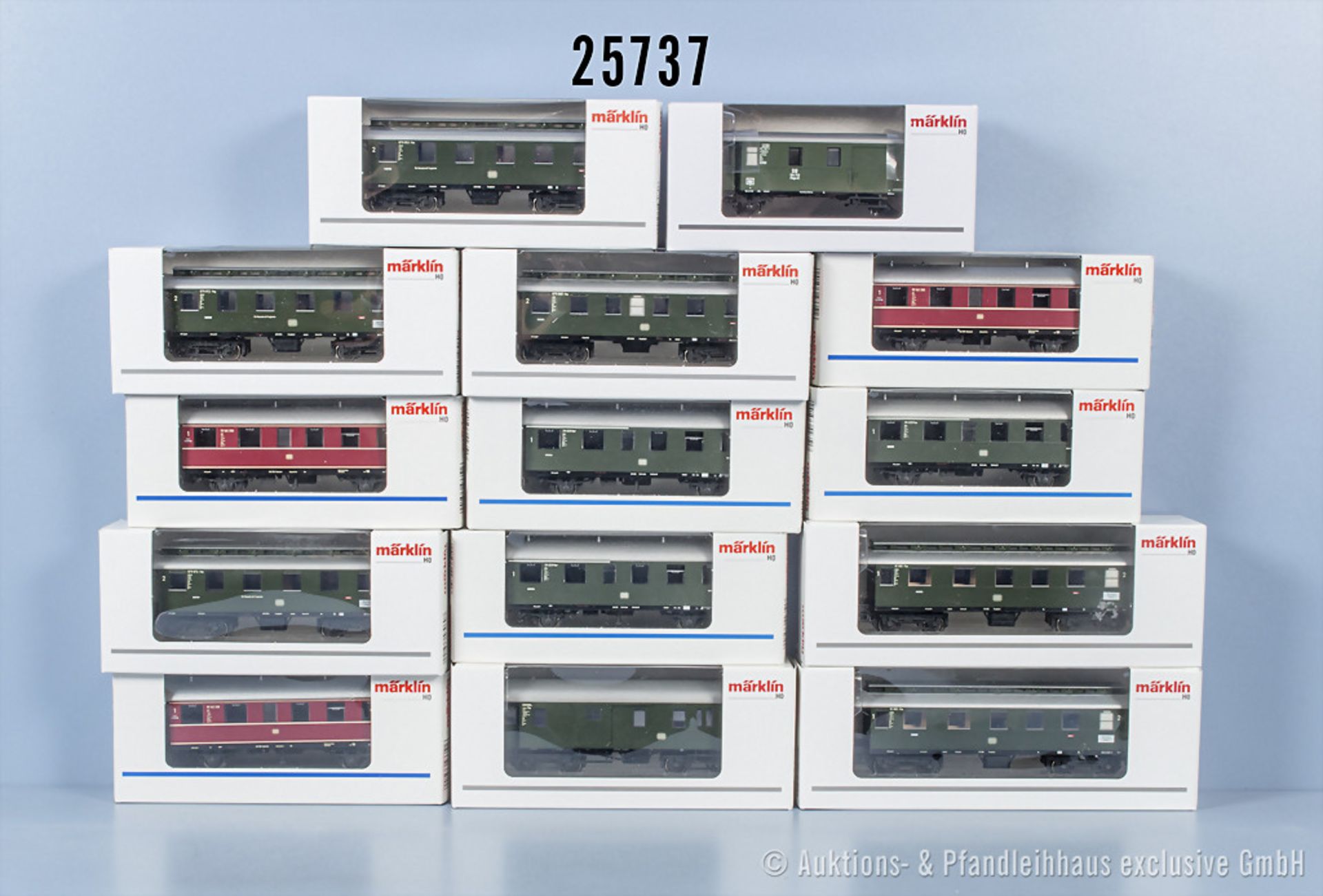 14 Märklin H0 Wagen, dabei 3 x 42351, 2 x 43040, 43050, 2 x 43060, 43070, 43080, 3 x ...