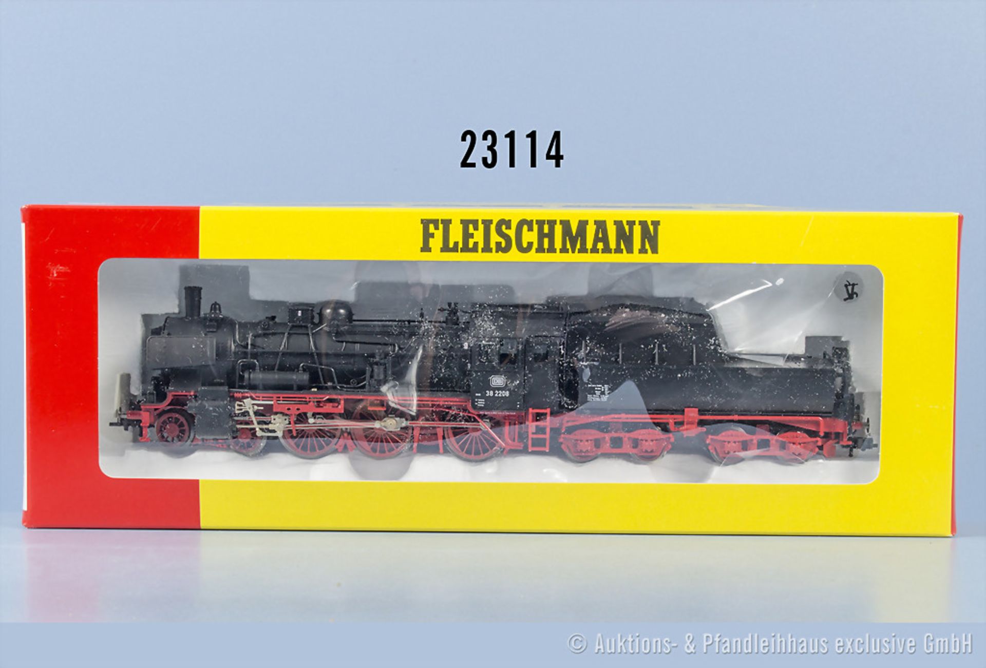 Fleischmann H0 4166 Schlepptenderlok der DB, BN 38 2208 mit Digitalschnittstelle, Z 0-1, ...