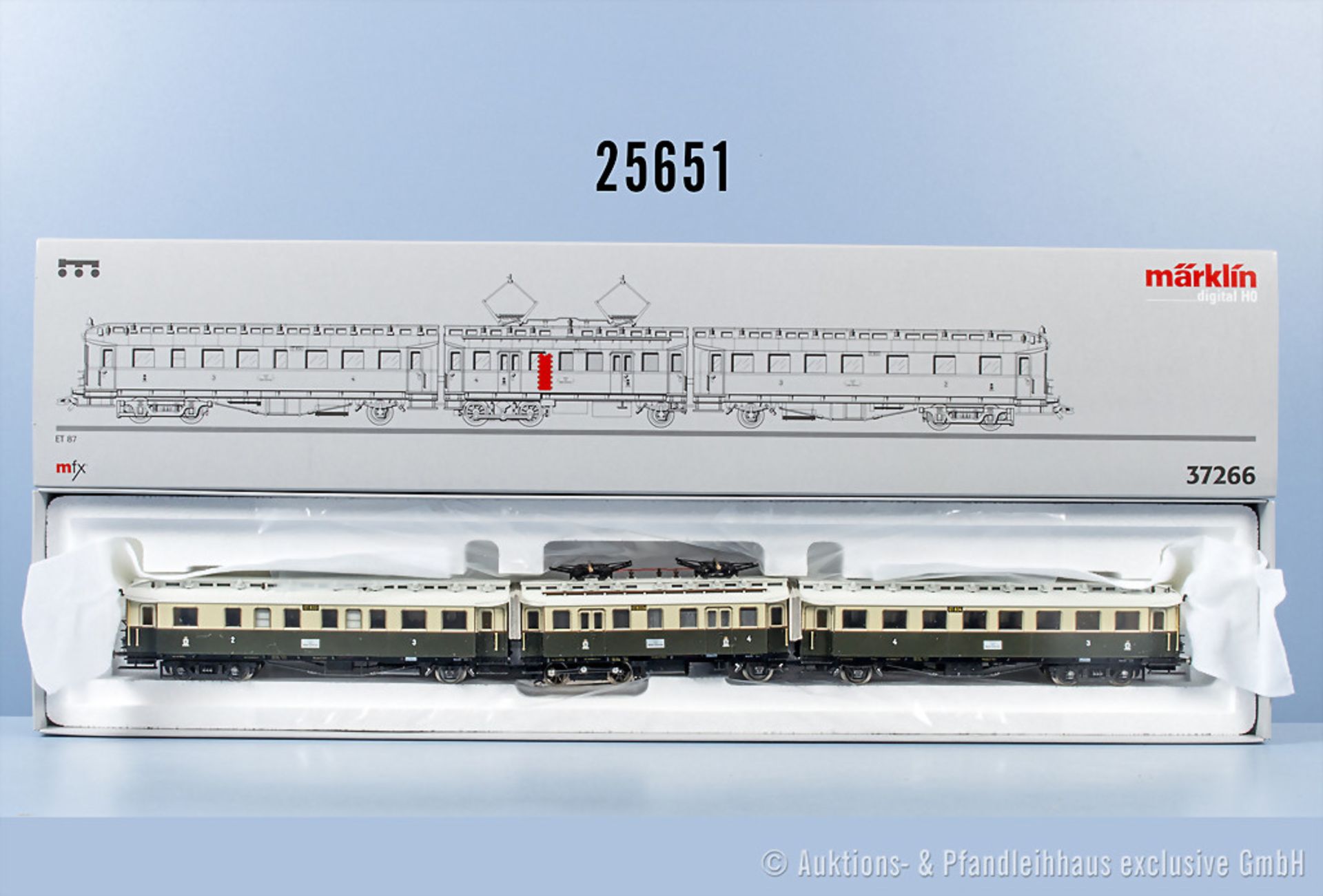 Märklin mfx digital H0 37266 3-teiliger E-Triebzug der KPEV, BN 833, Z 1, in ...