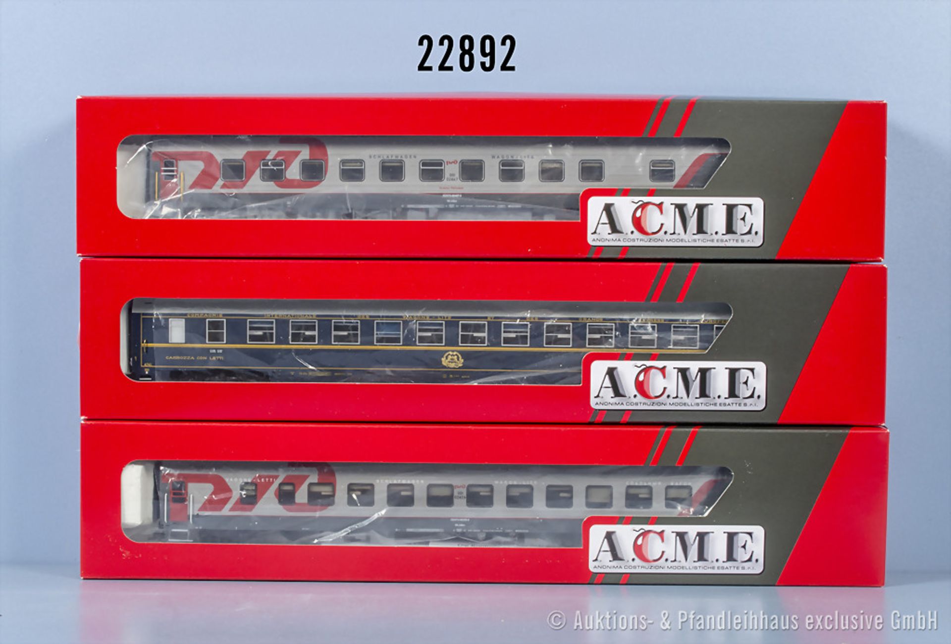 3 ACME D-Zug Schlafwagen, dabei 1 x Orient Express, Z 0-1, in ...