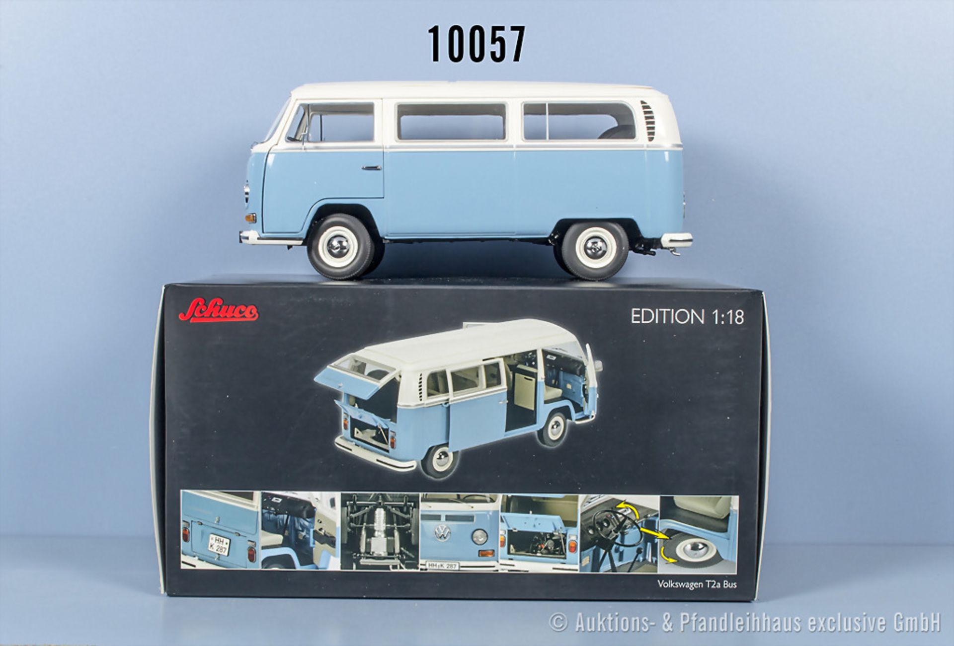 Schuco Volkswagen T2a Bus No. 45 001 9400, Metall, 1:18, Z 0, ...