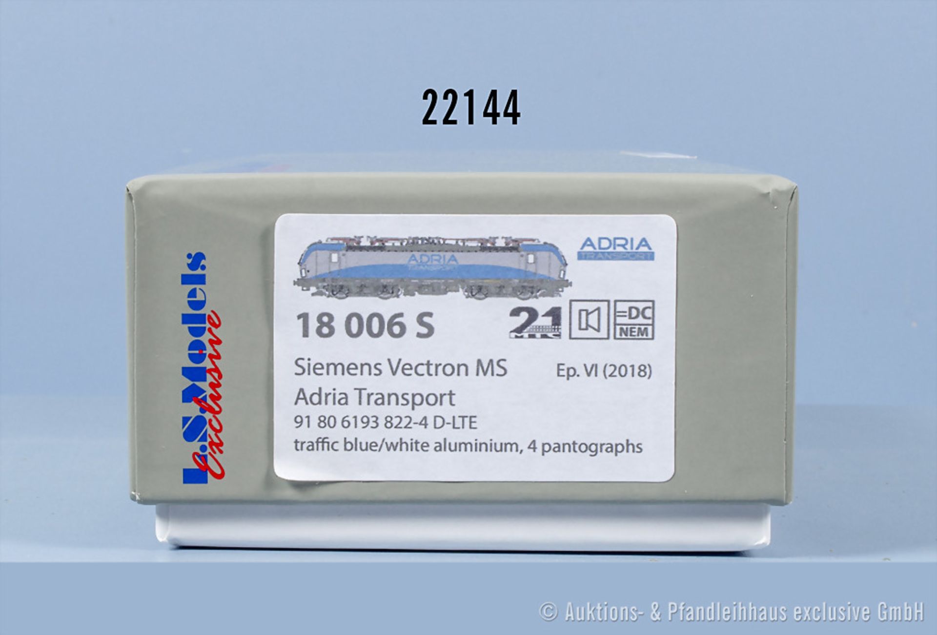 LS Models H0 18006s E-Lok der Adria Transport, BN 91 80 6193 822-4, mit ...