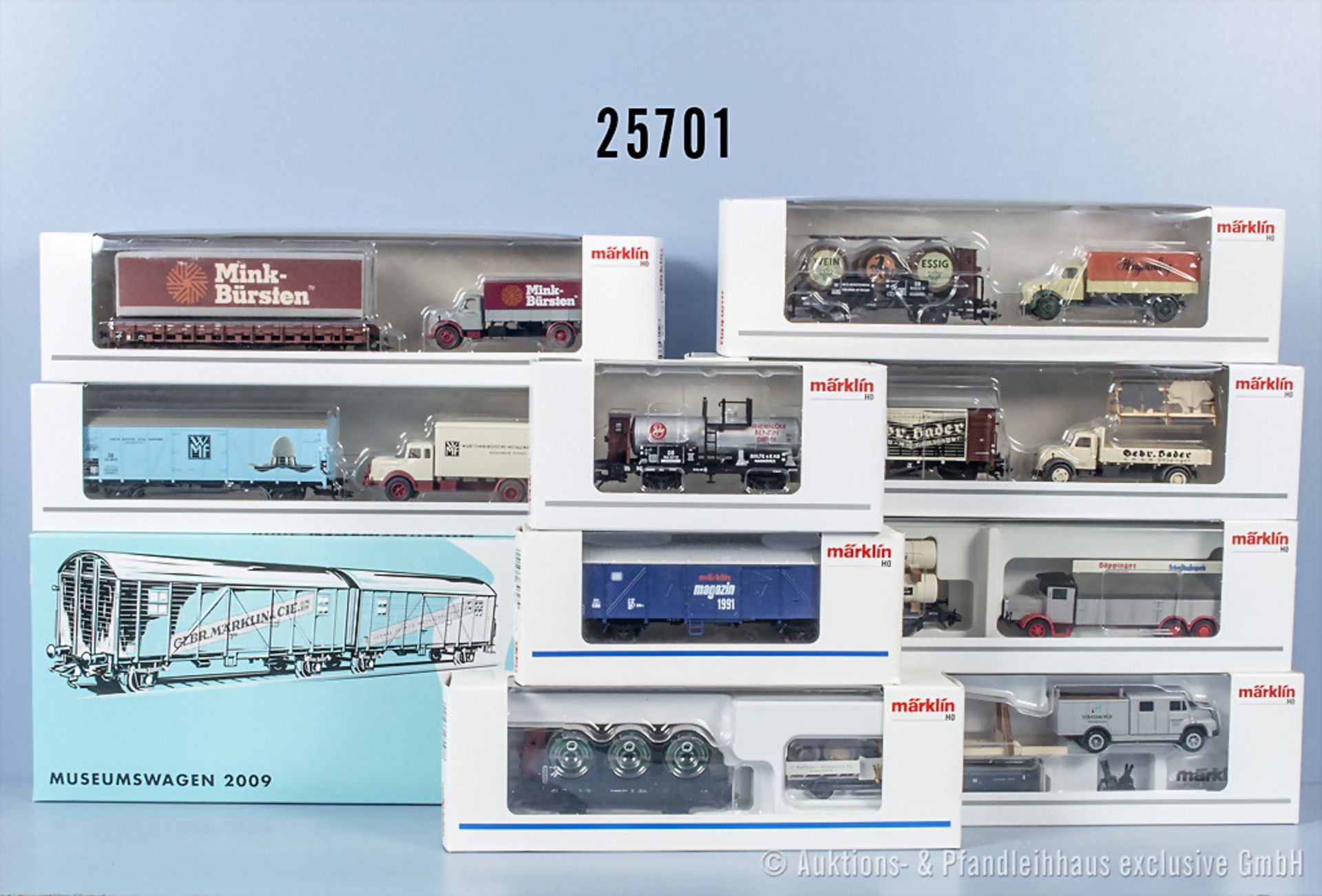 9 Märklin H0 Museumswagen von 1997, 2004, 2007 bis 2012, 2014 und Märklin Magazin ...