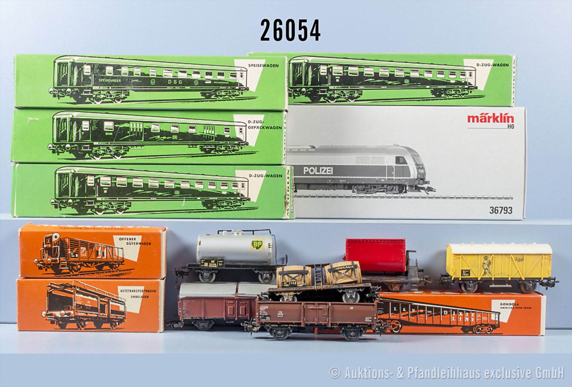 Märklin H0, dabei digital 36793 Diesellok BR ER20 Aufschrift "Polizei", 4023, 4024, ...